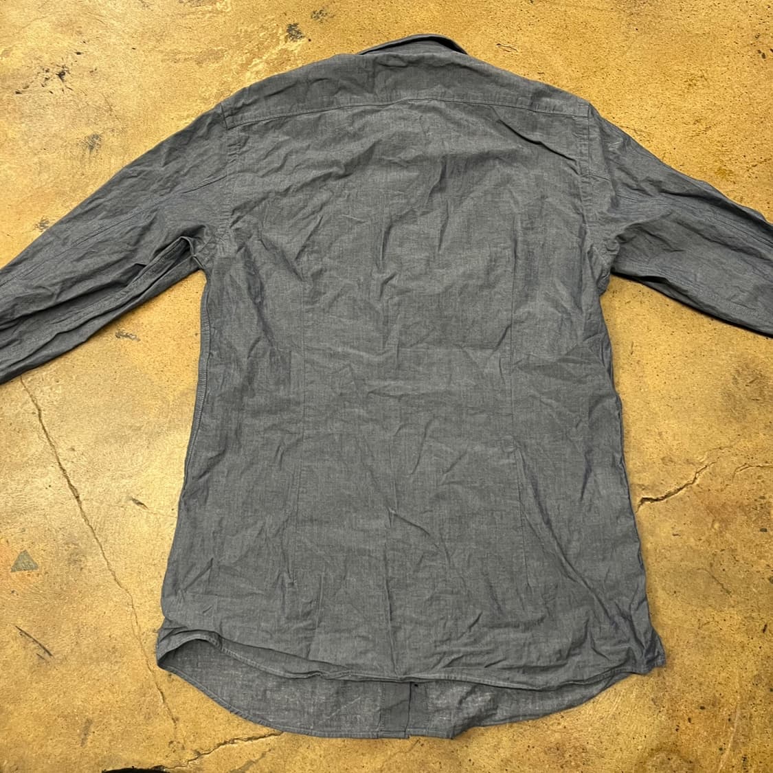 [정품] 디젤 블랙 골드 패턴 프린팅 긴팔 셔츠 그레이 b16 상품이미지4