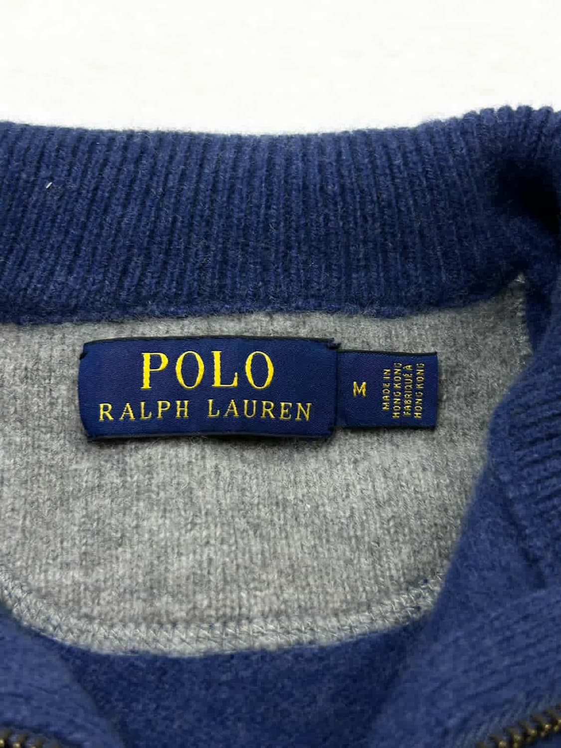 폴로 블루 캐시혼방 반집업 니트 상품이미지8