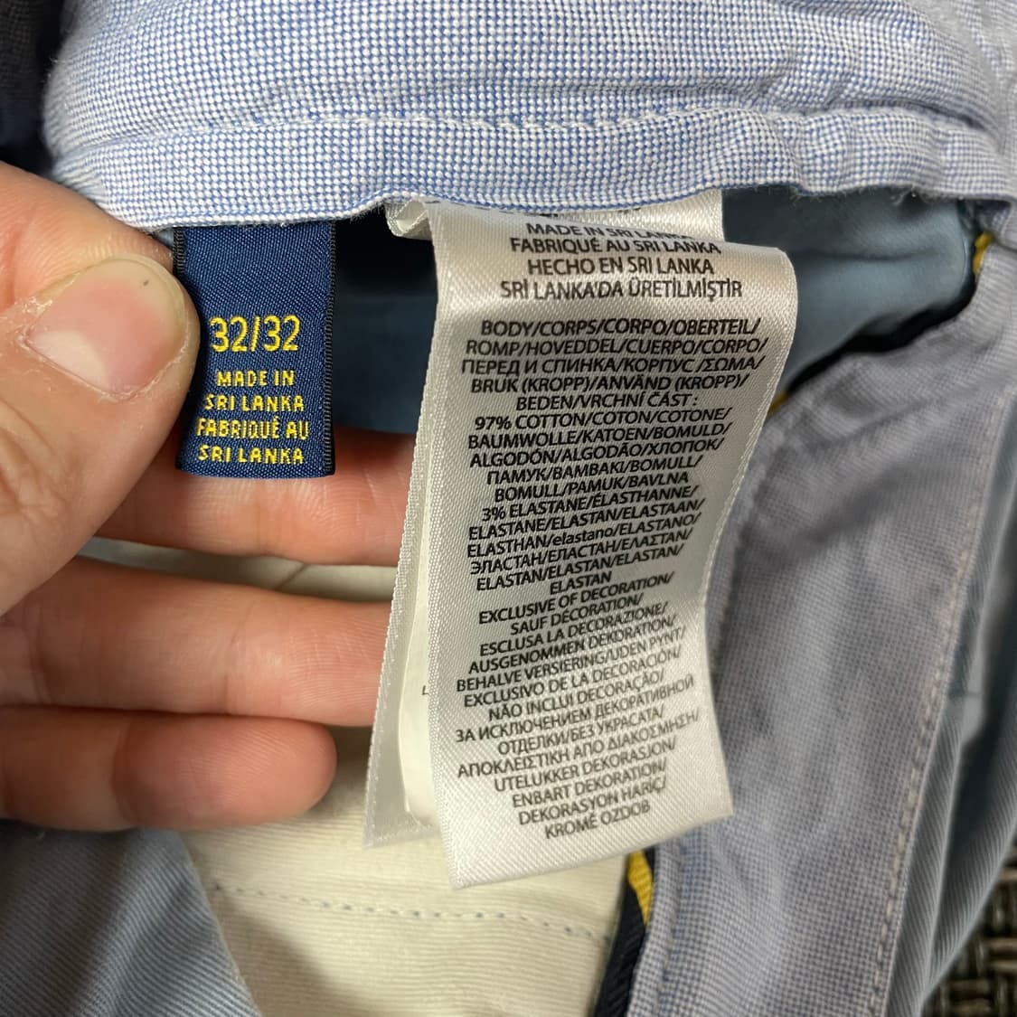 (32) 폴로랄프로렌 네이비 로고 블루 슬림핏 치노 팬츠 상품이미지5