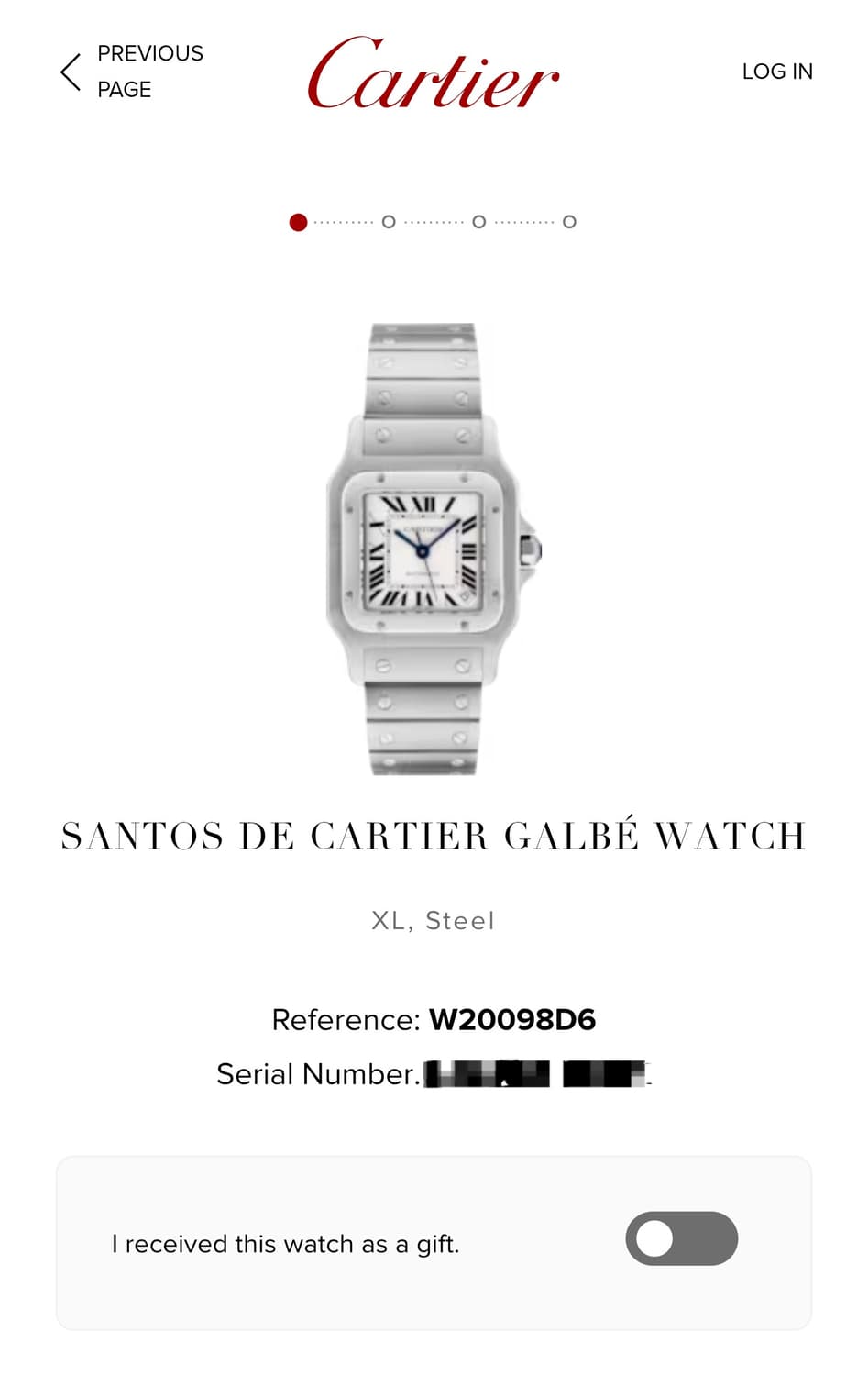 까르띠에 산토스 갈베 스틸 XL 블랙로만 오토매틱 남성시계 08년식 상품이미지7