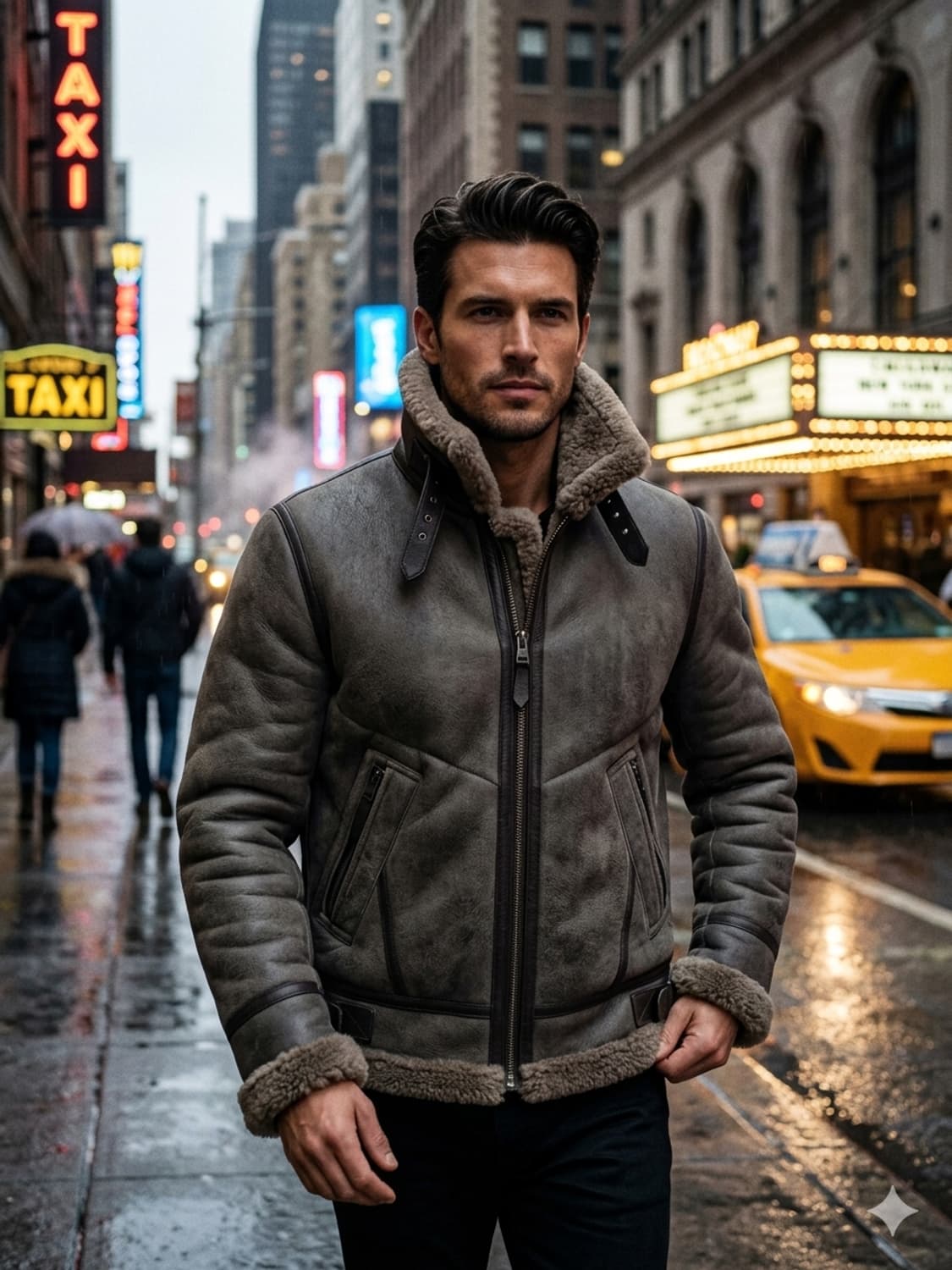 타임옴므 천연 양가죽 양털 무스탕 100사이즈 (정가 350만원대) 상품이미지1