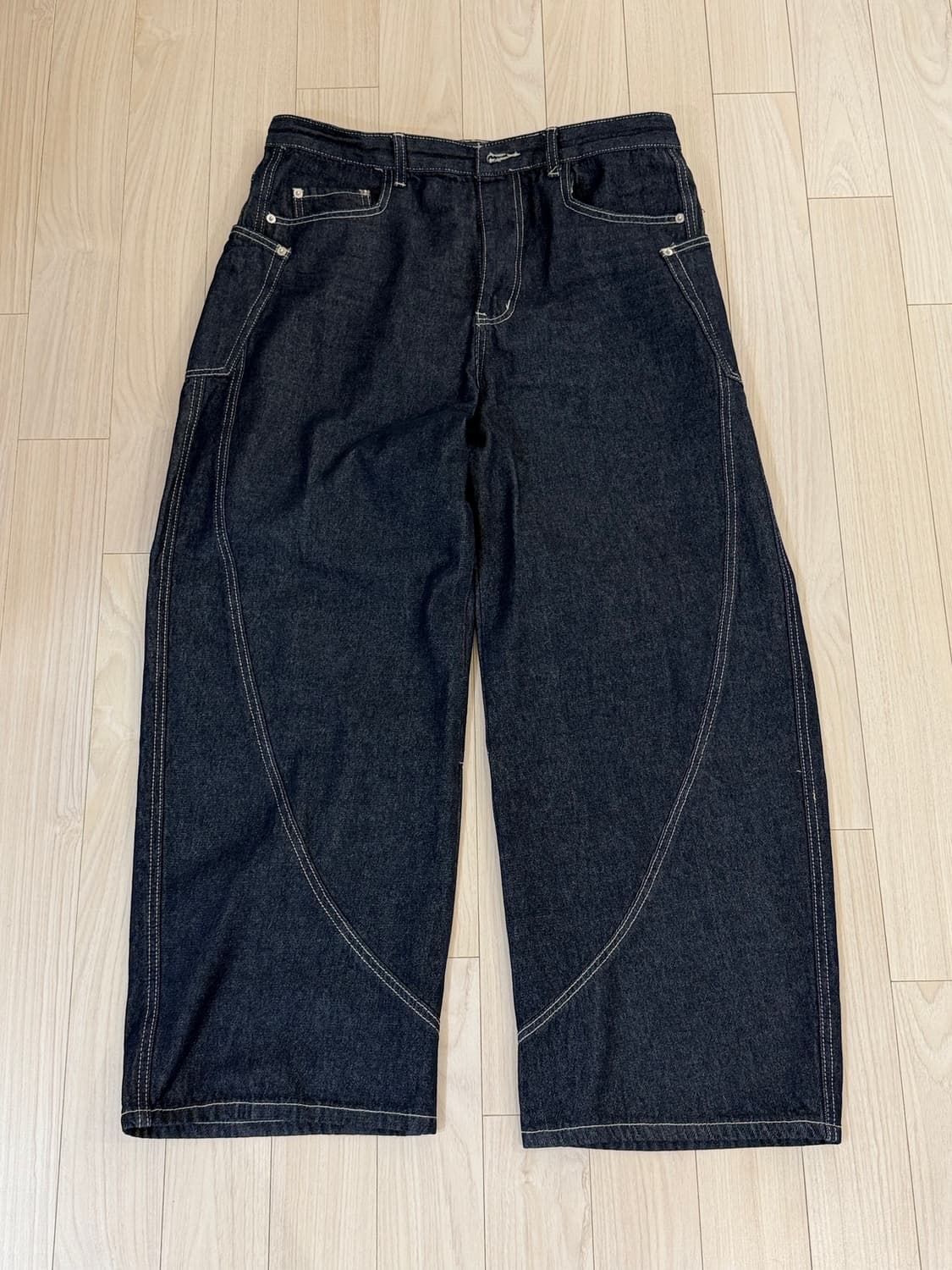 커브드 생지 데님 팬츠 32 상품이미지4