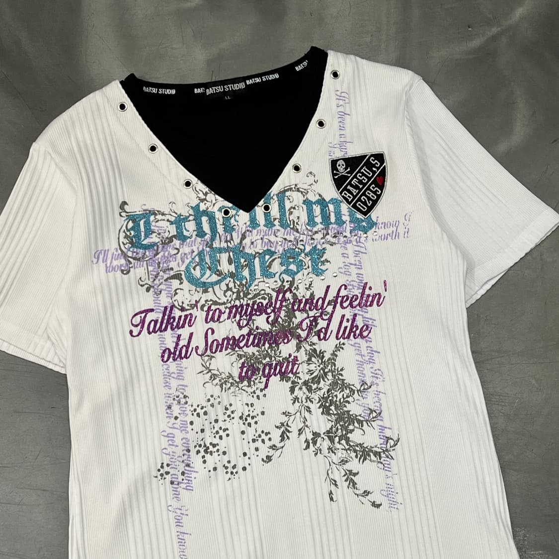  y2k 펑크 레터링 반팔티 y16232 상품이미지3