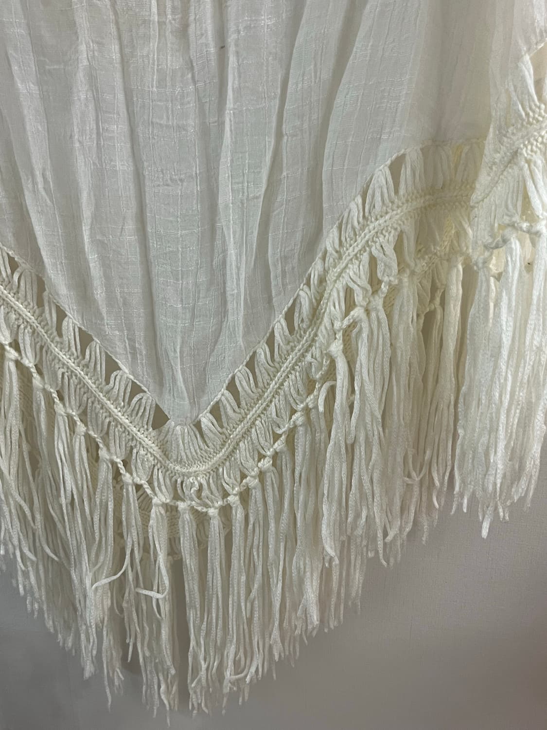 Boho White Tassel Tunic 상품이미지3