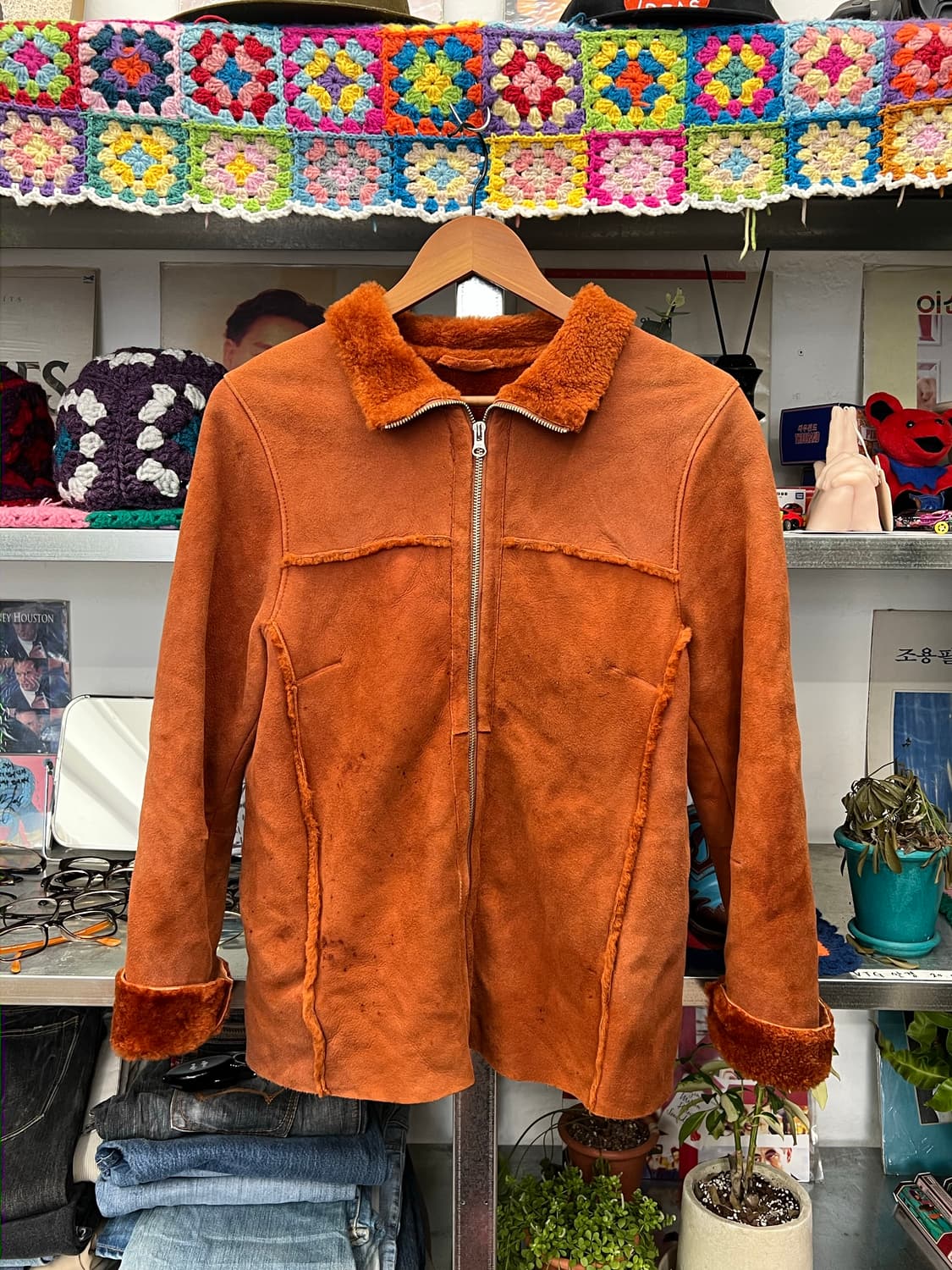 Vintage Brown Shearling Jacket   상품이미지4