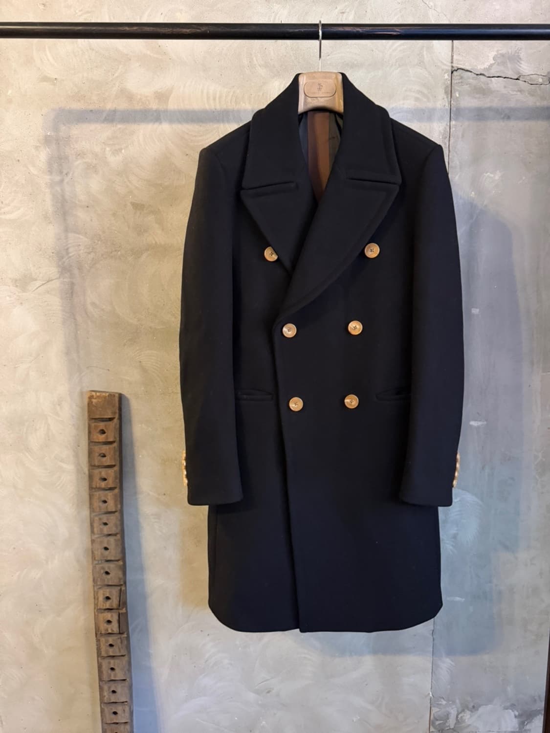 시스템 캐시미어 울 더블 브레스티드 코트 100 상품이미지9