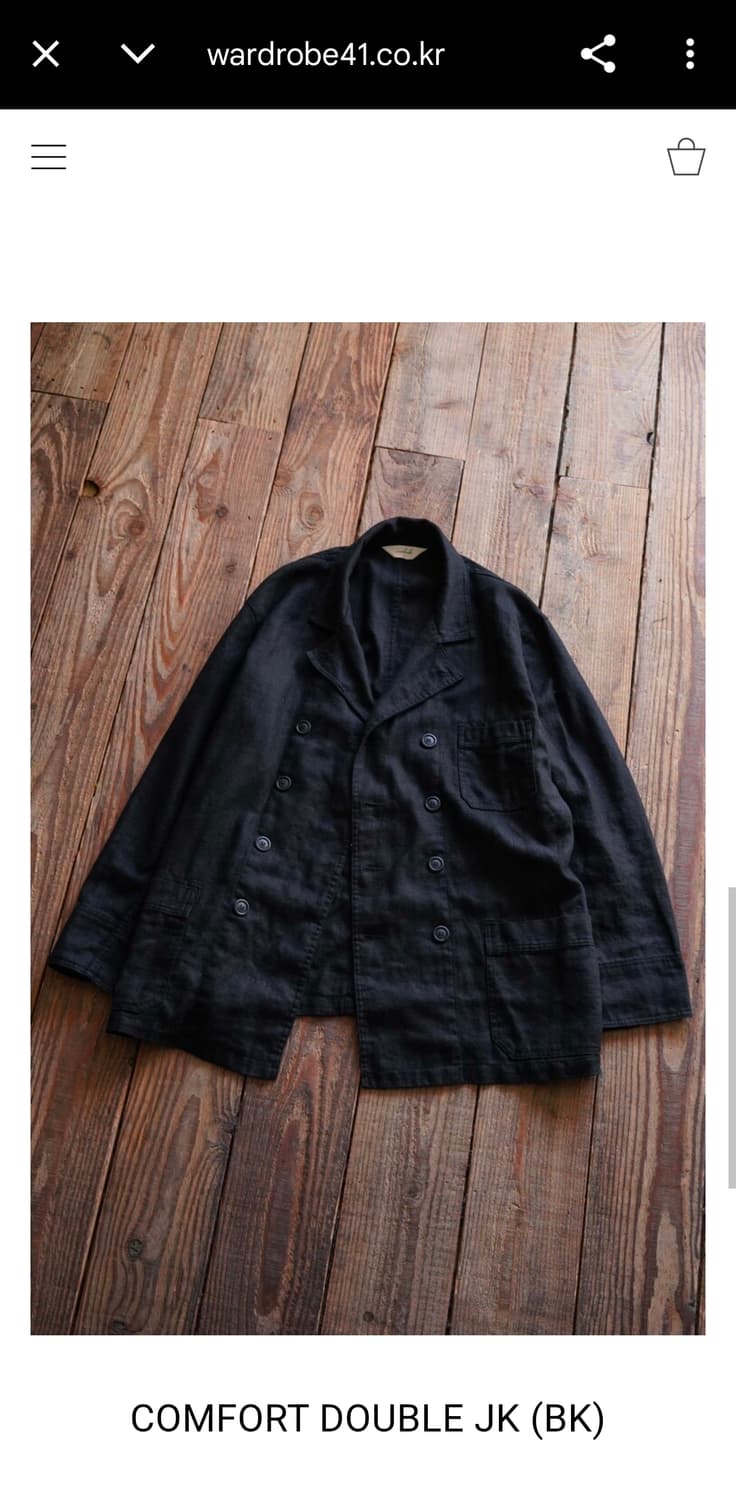 워드로브41 컴포트 더블 자켓 블랙  상품이미지7