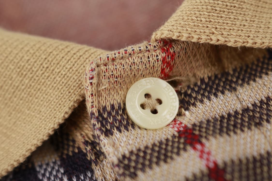 [M] 90's 버버리 코튼 피케 셔츠 상품이미지3