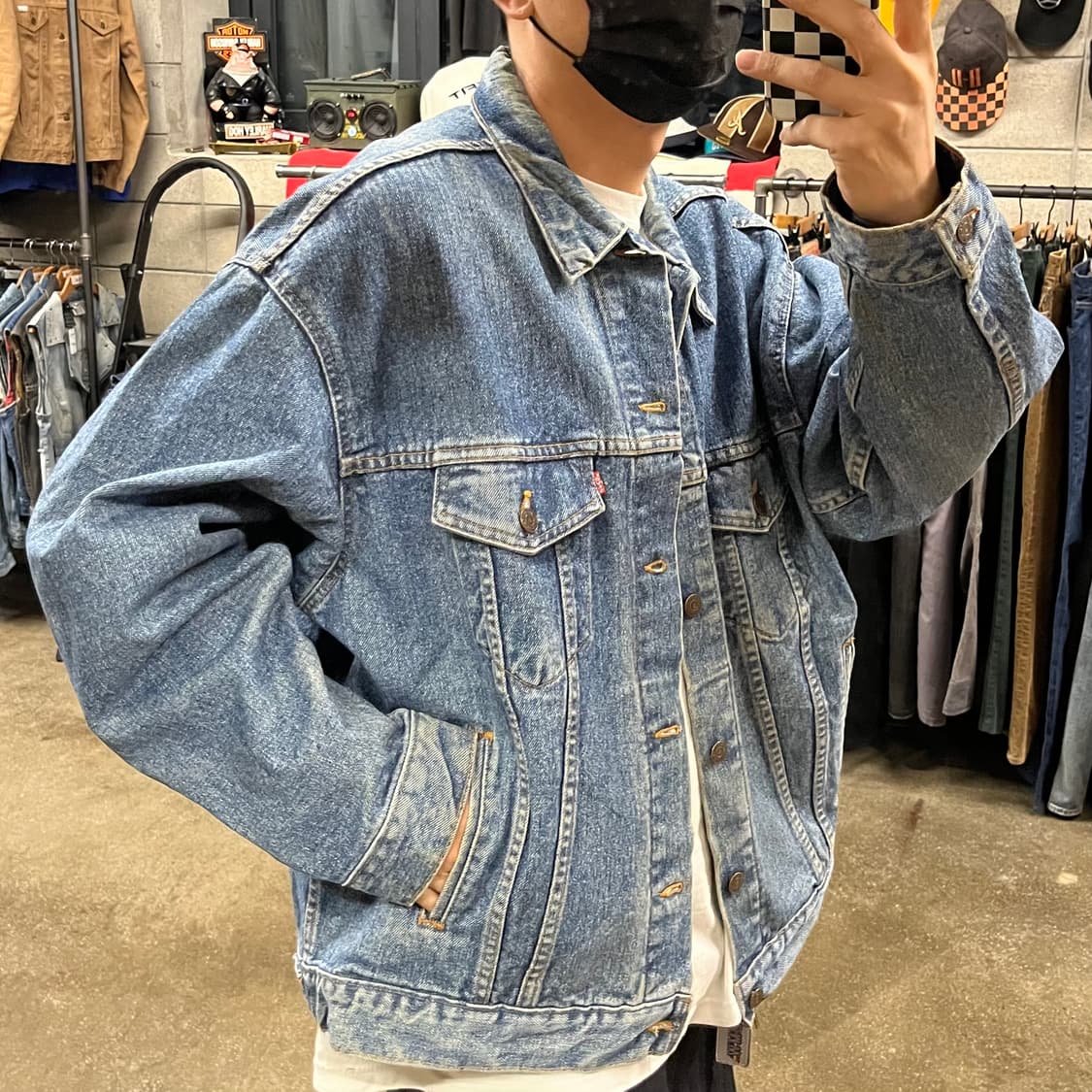 90s USA Levis 데님 트러커 자켓 (110) 상품이미지7