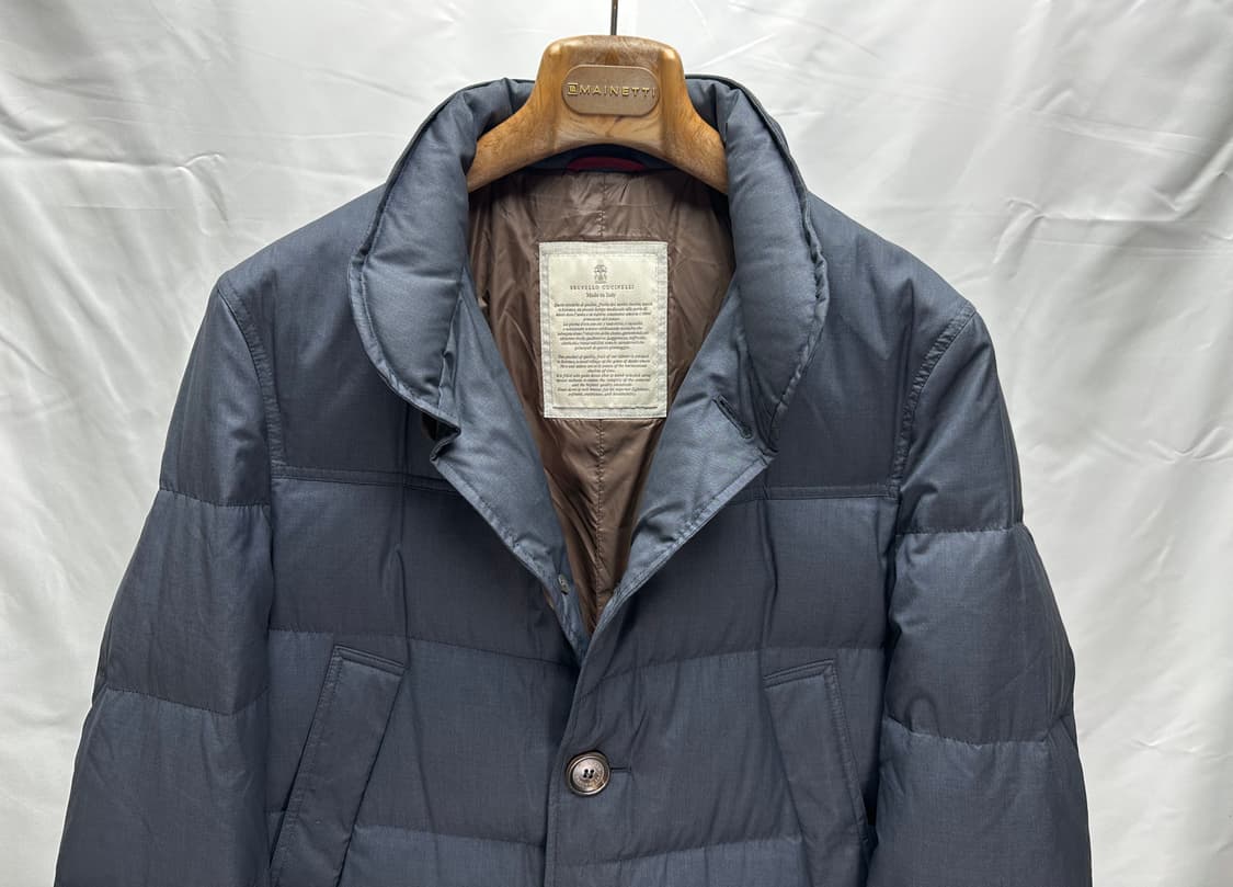 브루넬로쿠치넬리 구스다운 싱글 코트 울 실크 패딩 M(100~105) 상품이미지3