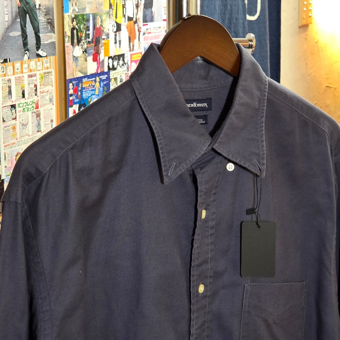 JPN 빈티지 차콜 퍼플 베이직 셔츠 상품이미지3