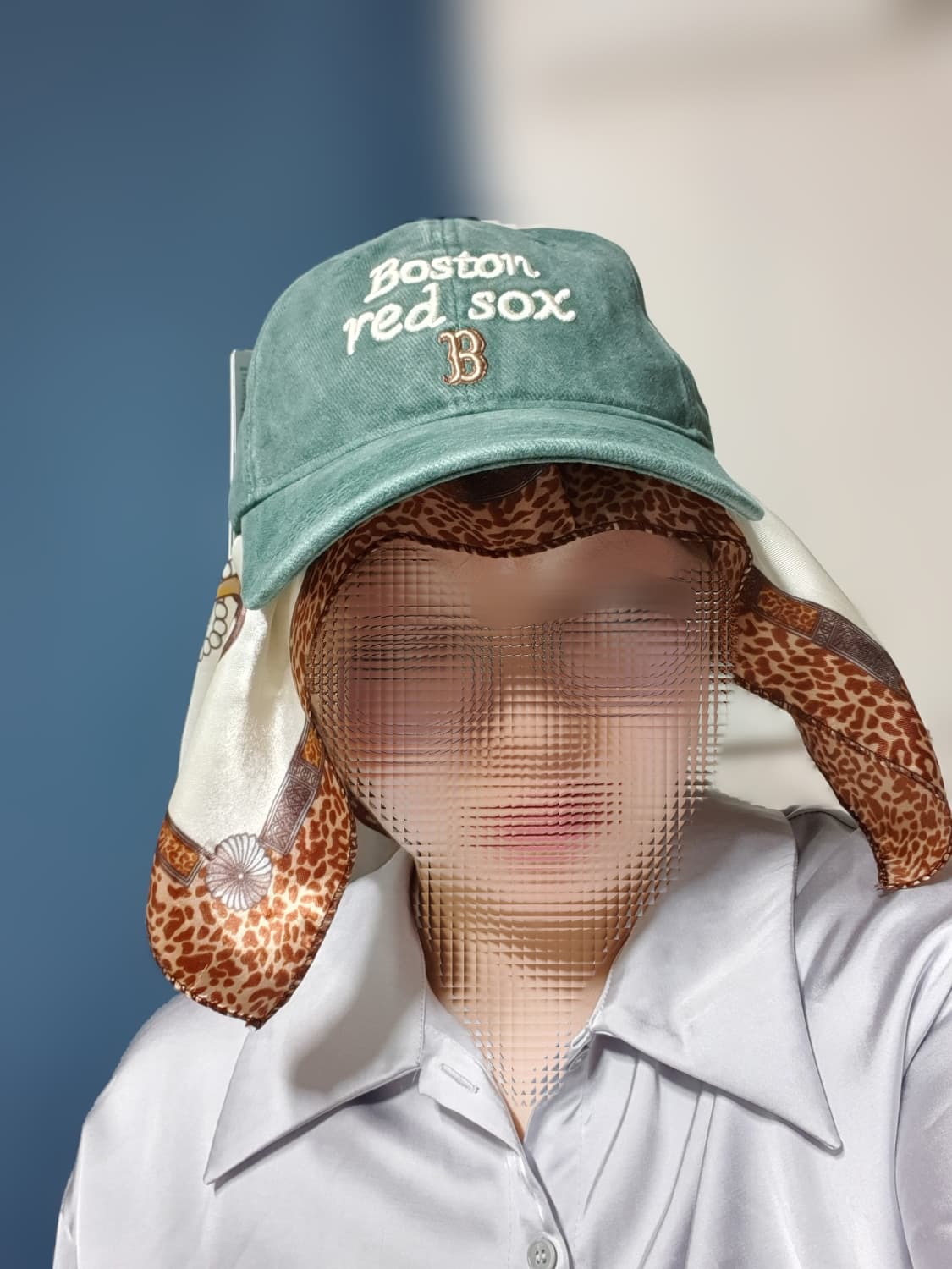 크림베이지 그린 레터링 엠엘비 볼캡 모자  상품이미지9