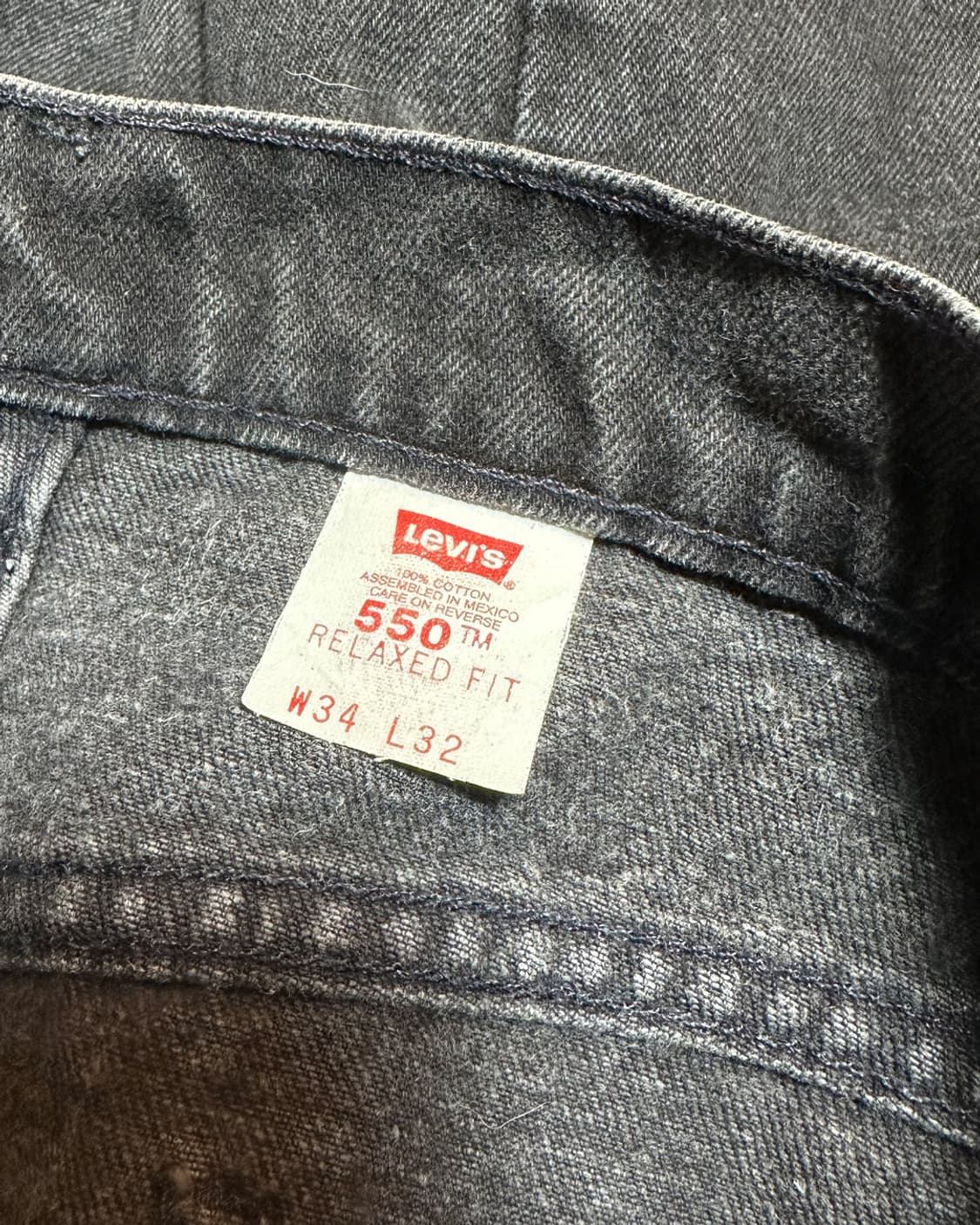 리바이스550 블랙 오렌지탭 데님 팬츠 34x32 상품이미지7