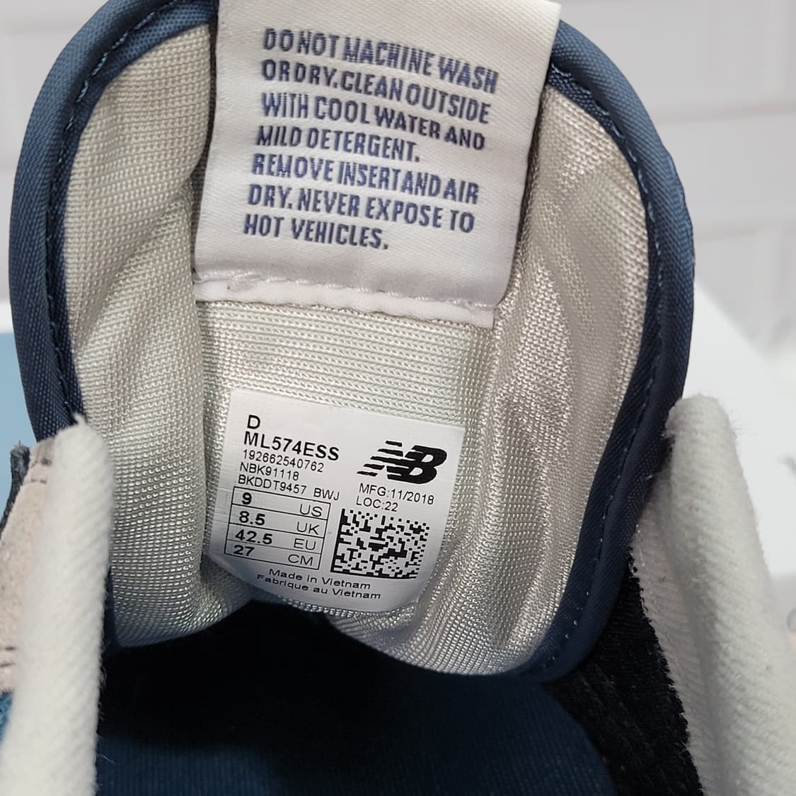 뉴발란스 574 클래식 다크 네이비 스니커즈 운동화 신발 270사이즈 상품이미지9