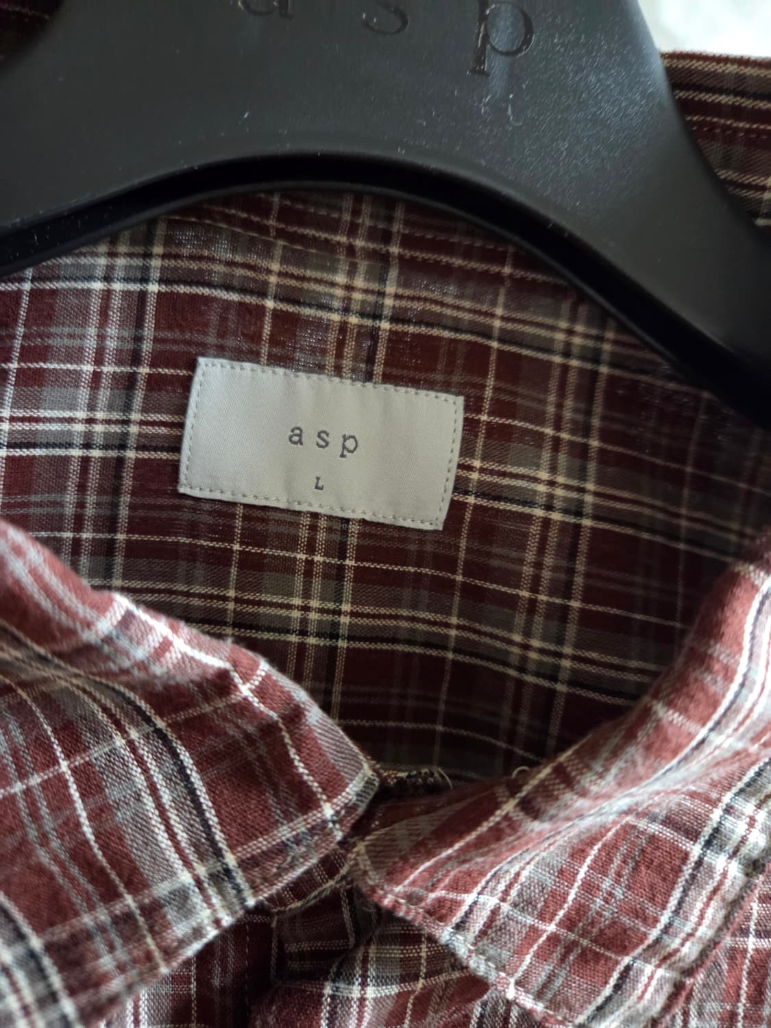 애습 asp 코어 체크 셔츠 브릭 L 상품이미지3