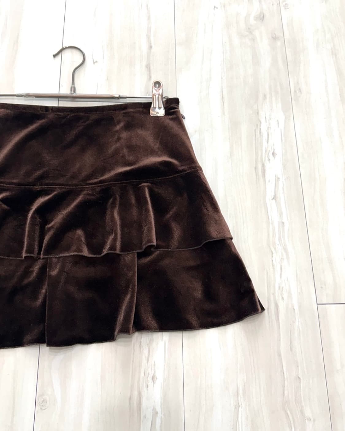 Deep Brown Velvet mini skirt 상품이미지8