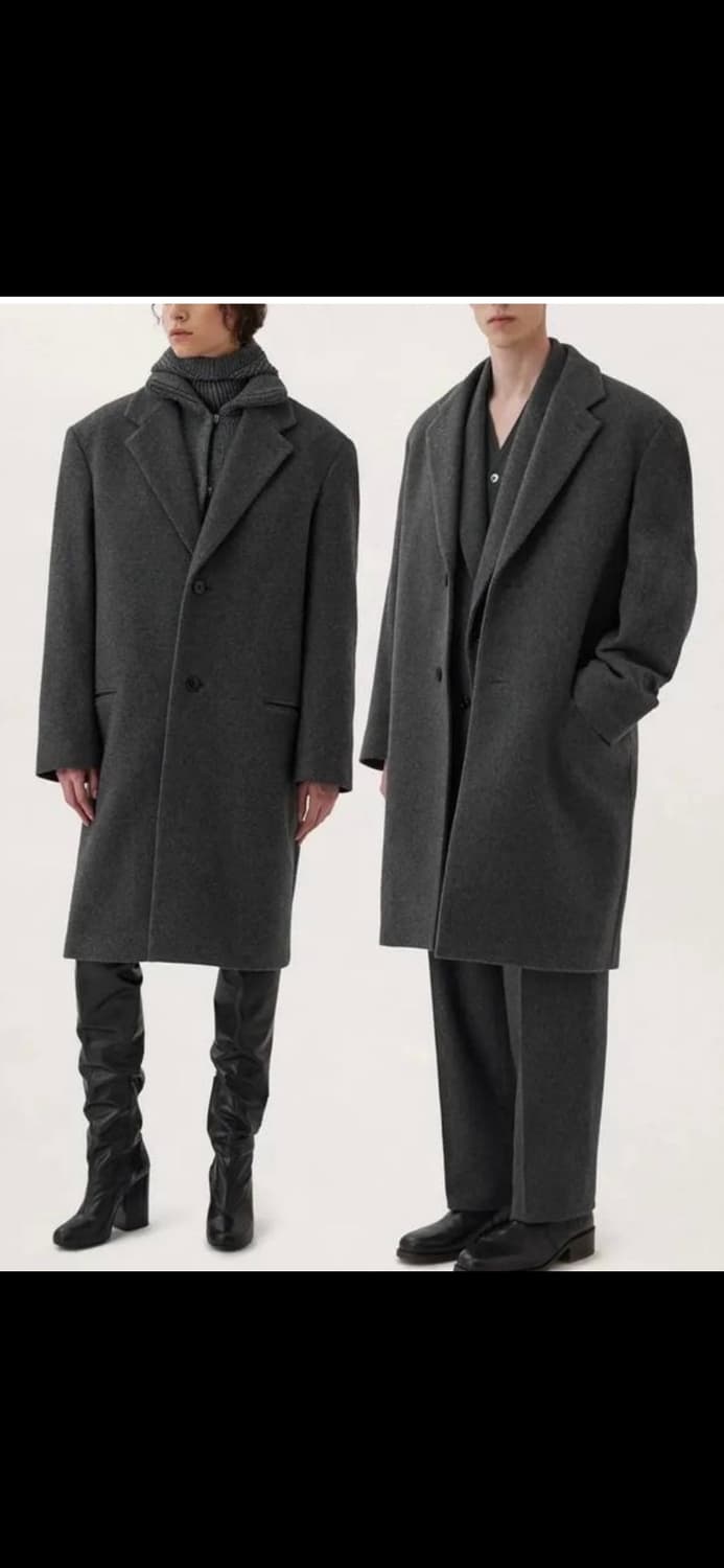 22fw르메르 체스터필드 싱글코트 그레이 상품이미지1