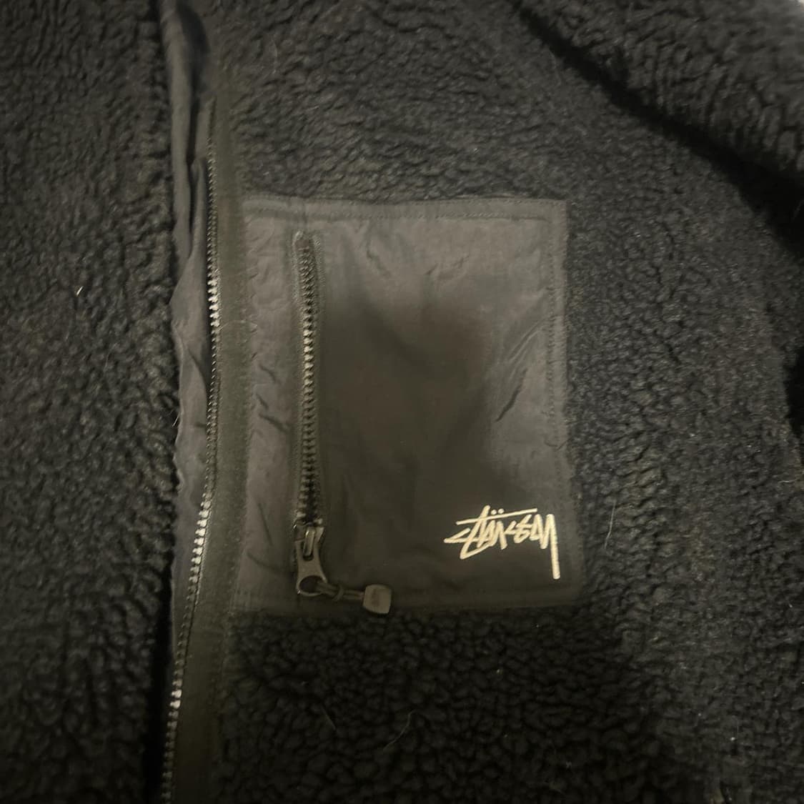 스투시 쉐르파 플리스 자켓 블랙 상품이미지2