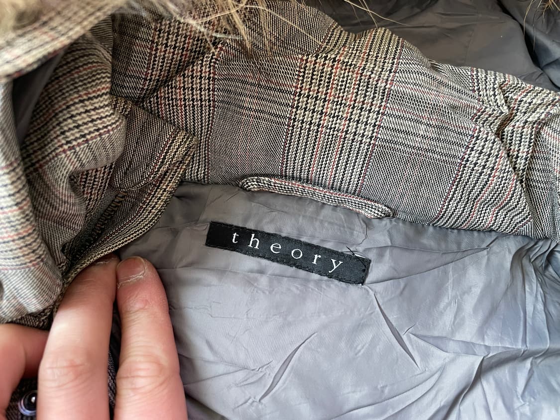 띠어리 체크 퍼트리밍 자켓 J03779 상품이미지6