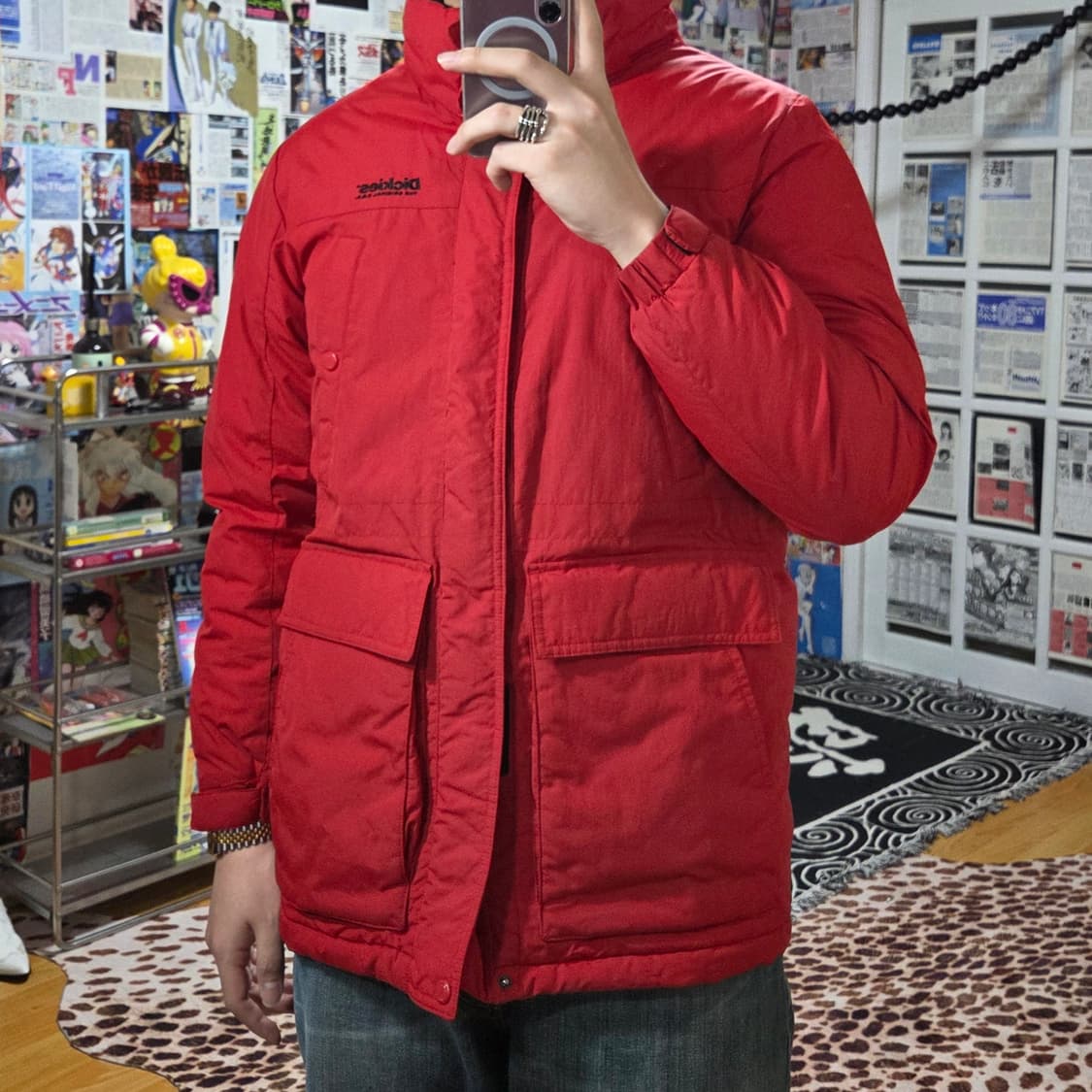 디키즈 레드 미디 패딩  상품이미지2