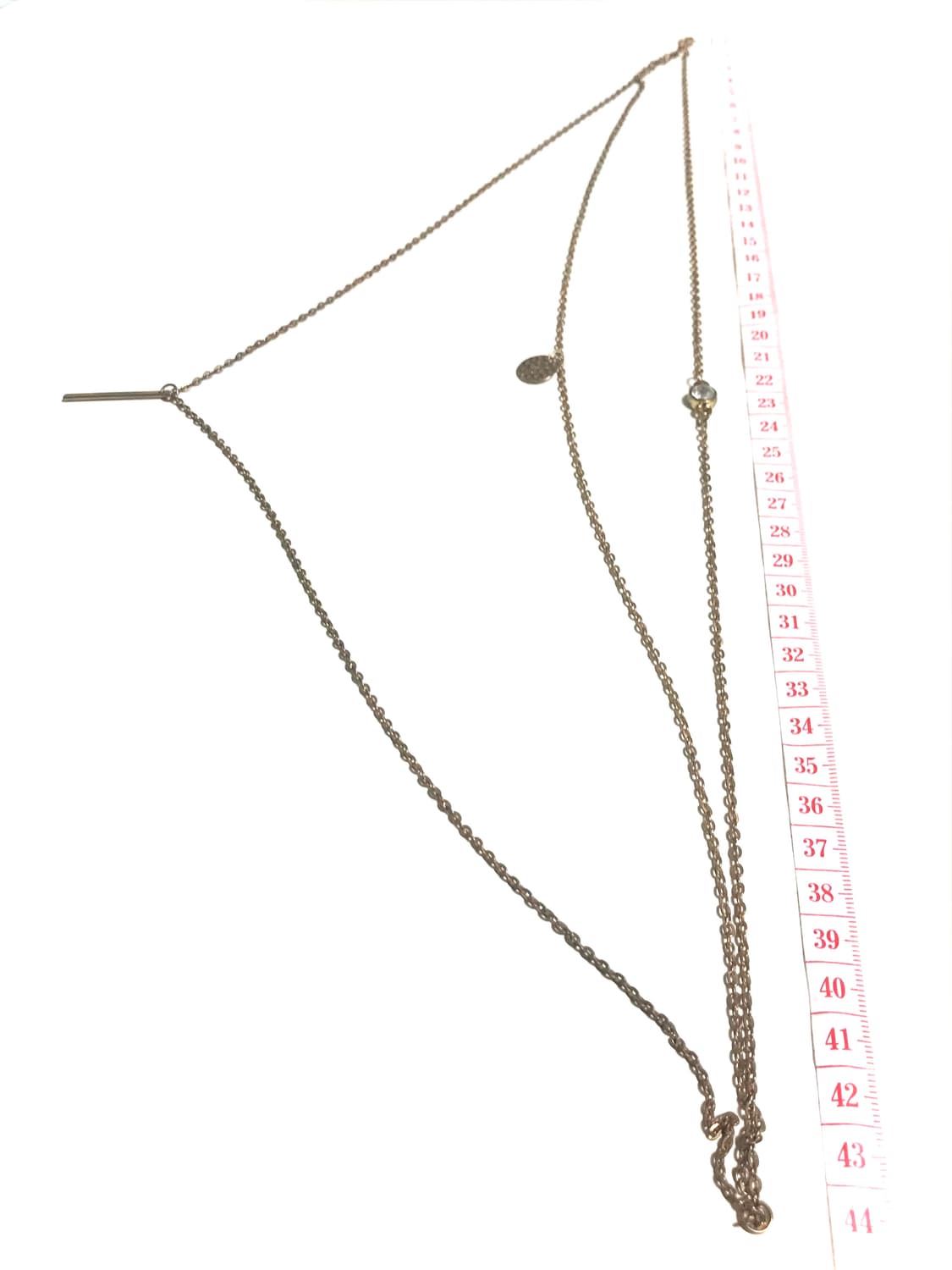 일본 빈티지 헤이세이 히메 갸루 골드 레이어드 체인 목걸이 락시크 펑크 상품이미지3