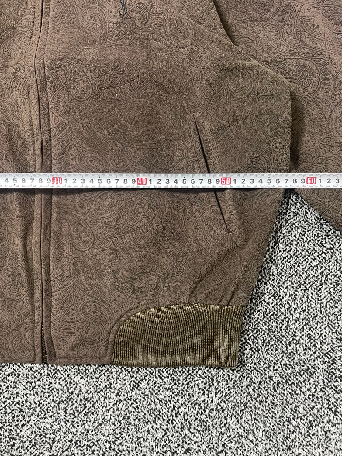 빈티지9. YSL 입생로랑 빈티지 페이즐리 패턴 스웨이드 블루종 자켓 상품이미지5