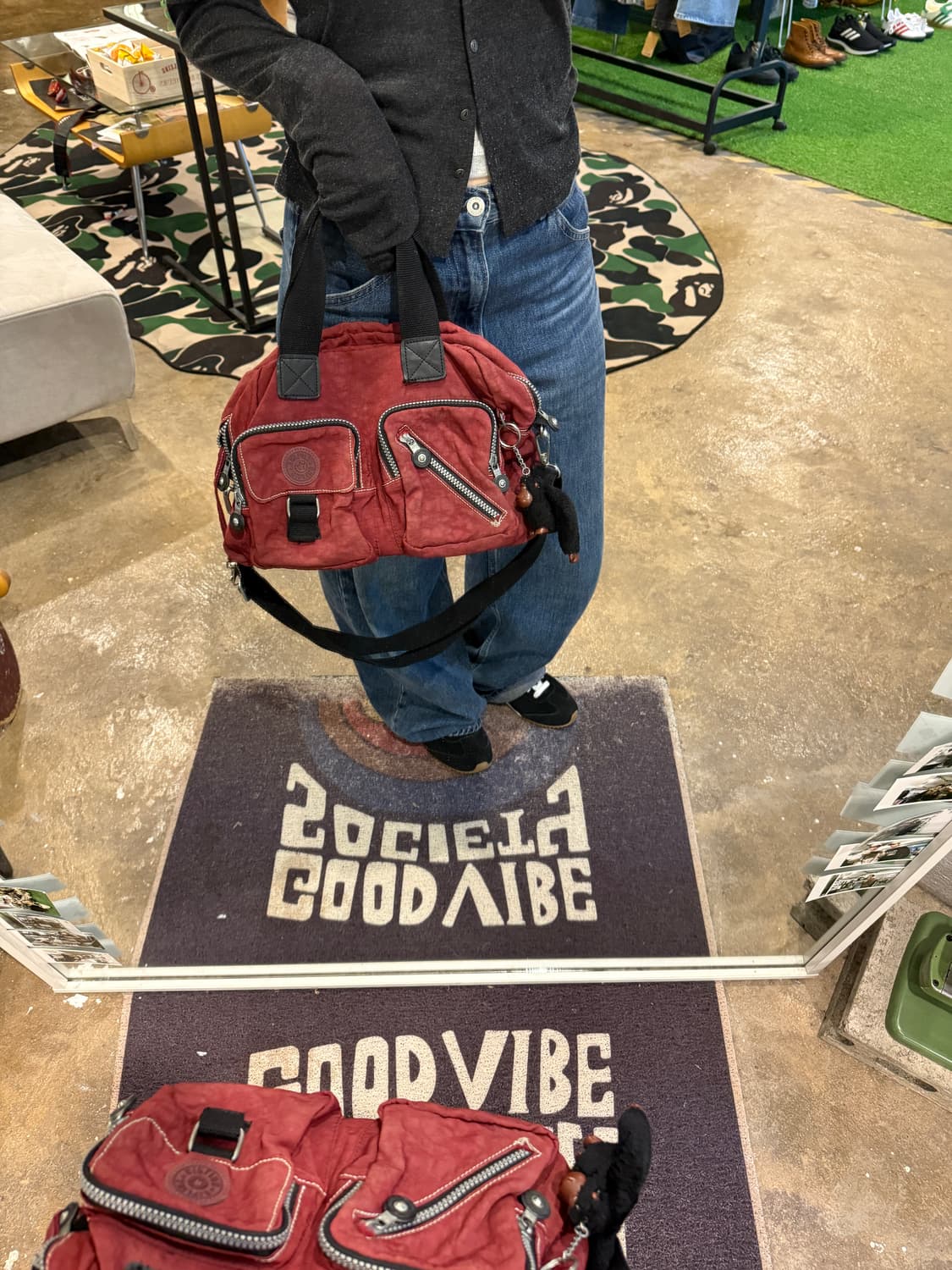 키플링 숄더&크로스백 버건디 상품이미지4