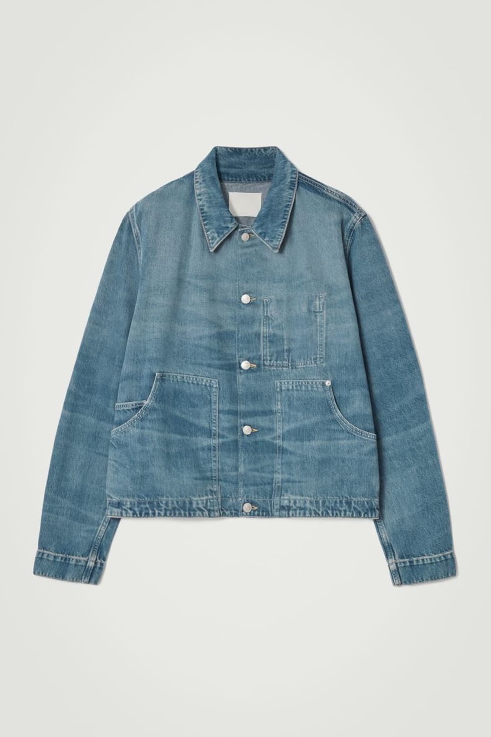 박시 데님 재킷 워시드 블루 상품이미지1