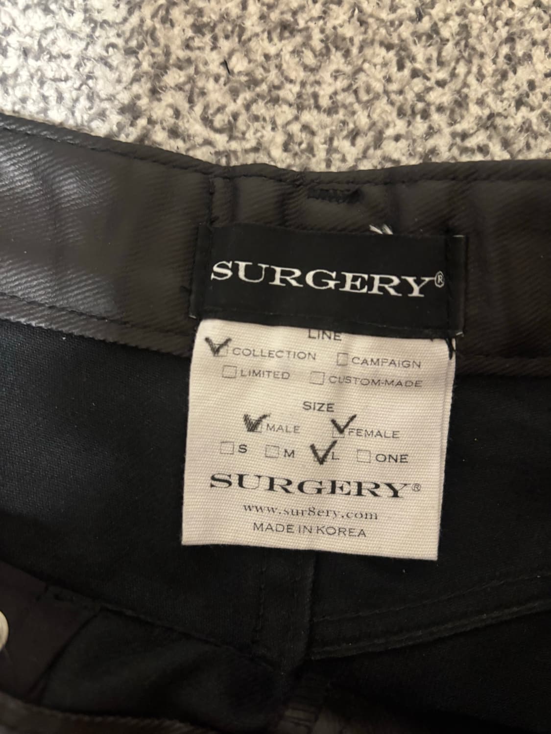 써저리 2m 블랙 레더 곱창진 L사이즈 상품이미지2