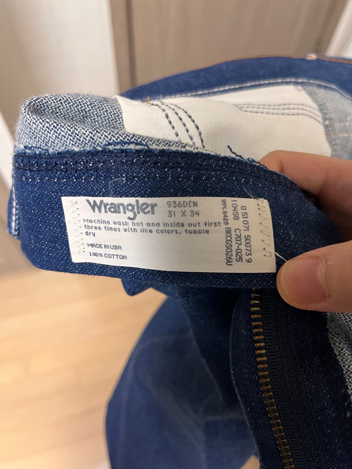 80‘s 랭글러 데드스탁 936 데님팬츠 상품이미지3