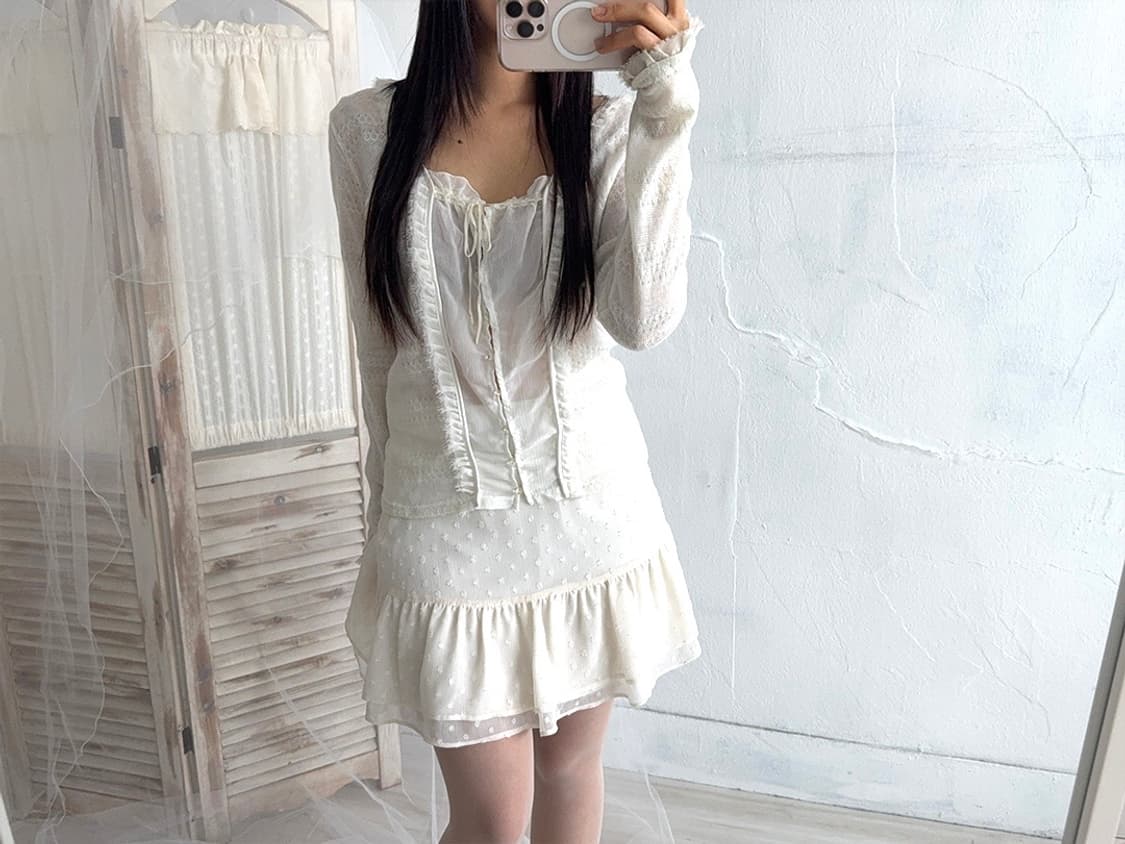 Ivory Romantic Blouse Top 상품이미지6