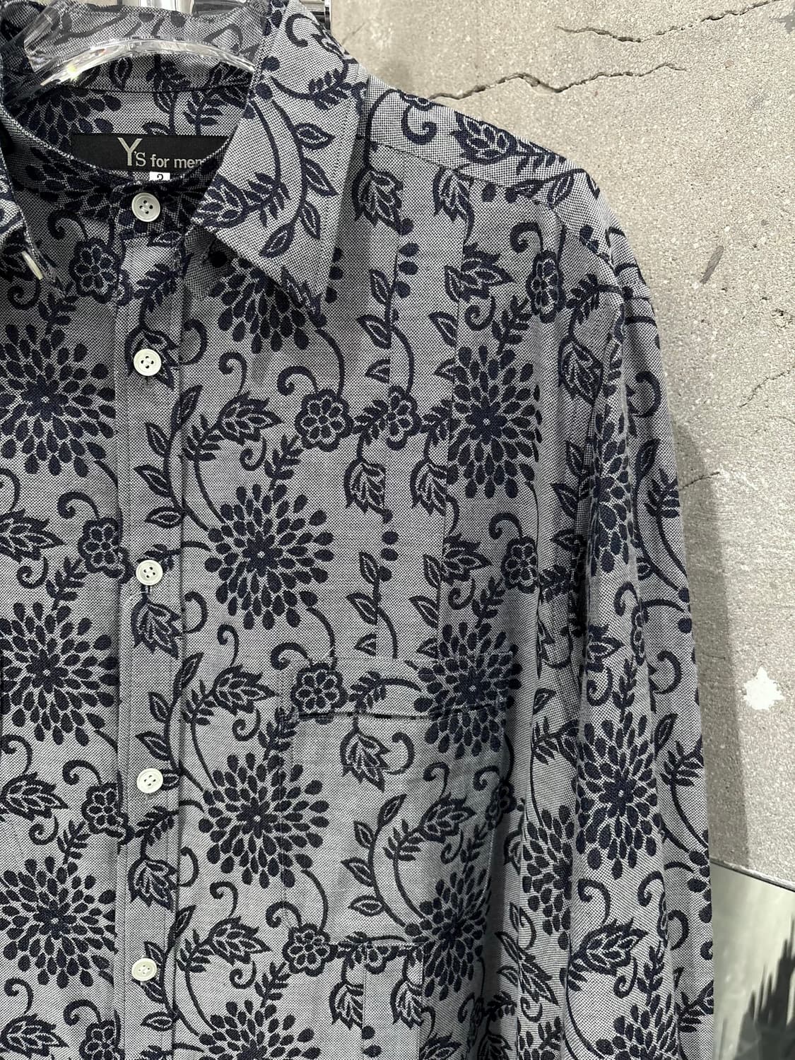 와이즈 인디고 자카드 셔츠 상품이미지2