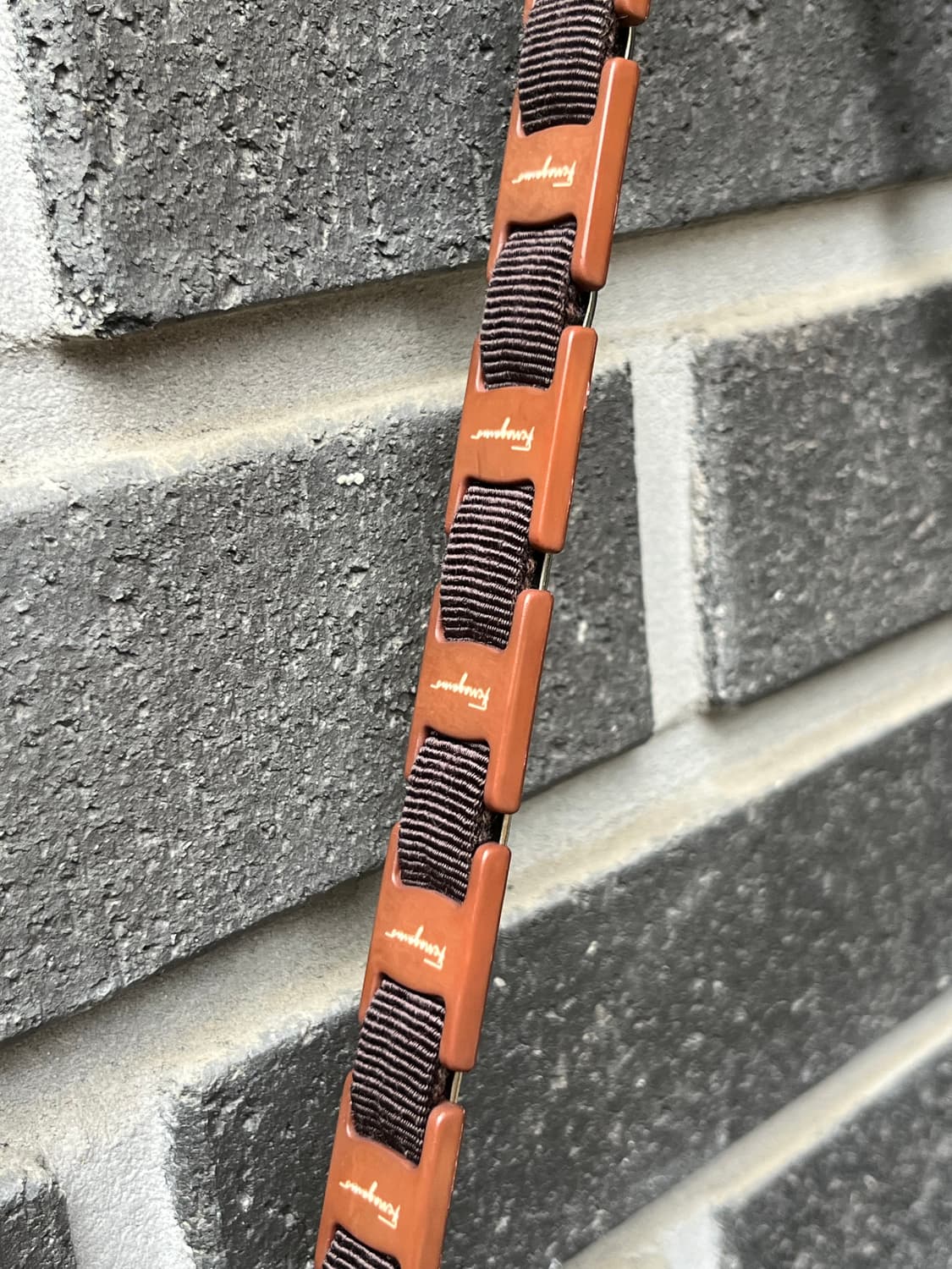 90s FERRAGAMO 페라가모 아크릴피스 핸들 백 상품이미지5