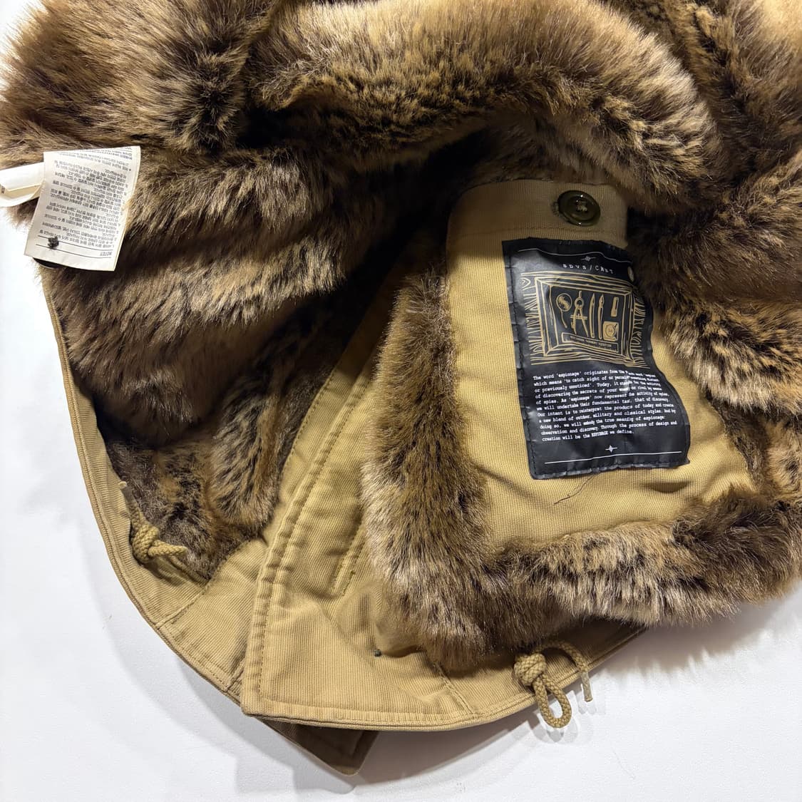 에스피오나지 베이지 퍼 카라 덱 자켓 B850 상품이미지9