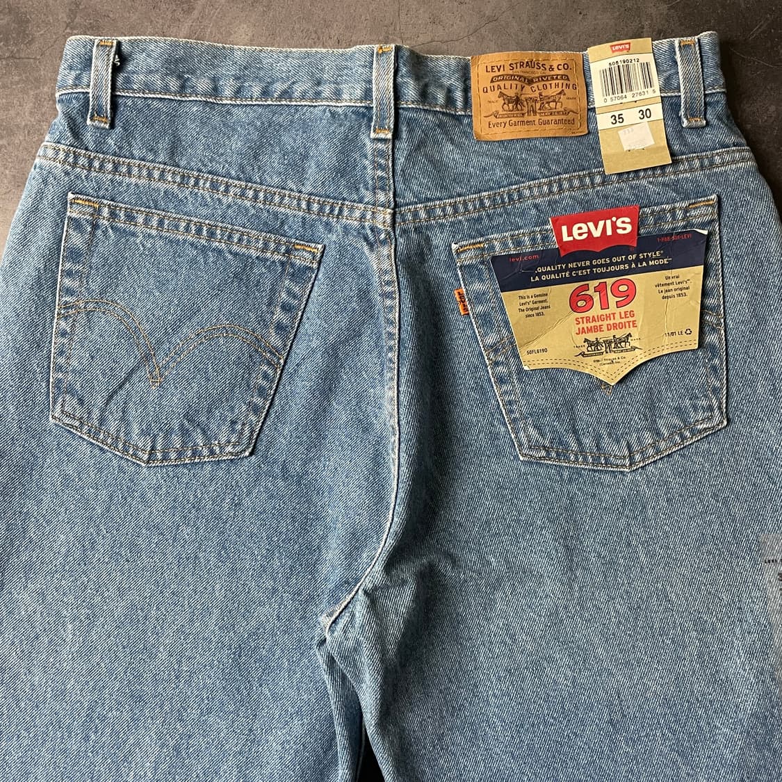 LEVI'S 데드스탁 리바이스619 스트레이트 핏 데님 팬츠 A00696 상품이미지6