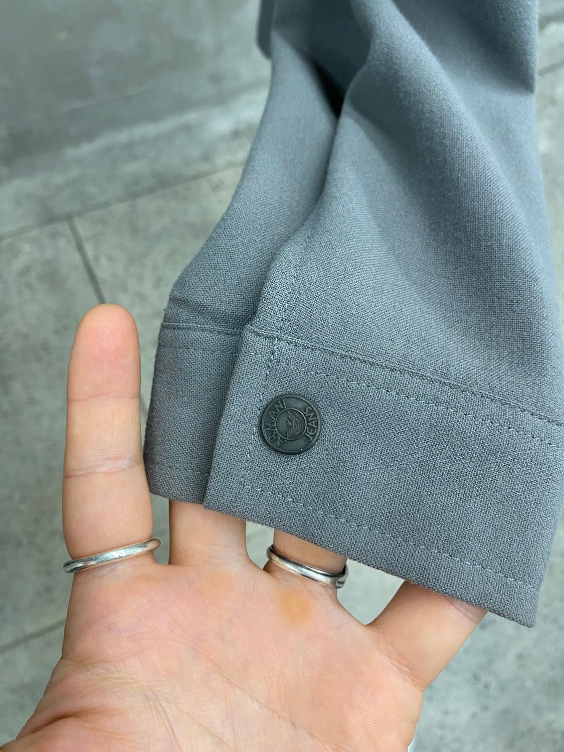 [44] 90s 조르지오 아르마니 아카이브 피스 폴리쉘 셔츠 자켓 상품이미지5