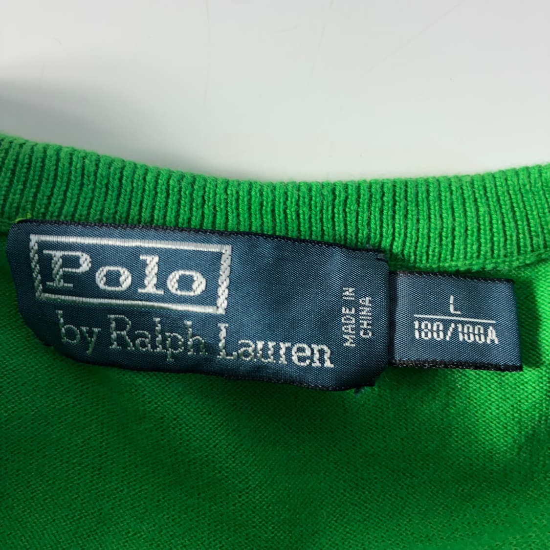 Polo 폴로 랄프로렌 그린코튼 자수 라운드 니트 상품이미지4