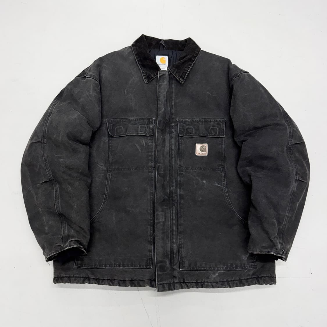칼하트 OG 가죽패치 C26 blk 샌드스톤 아크틱 페이딩 워크자켓 블랙 상품이미지2