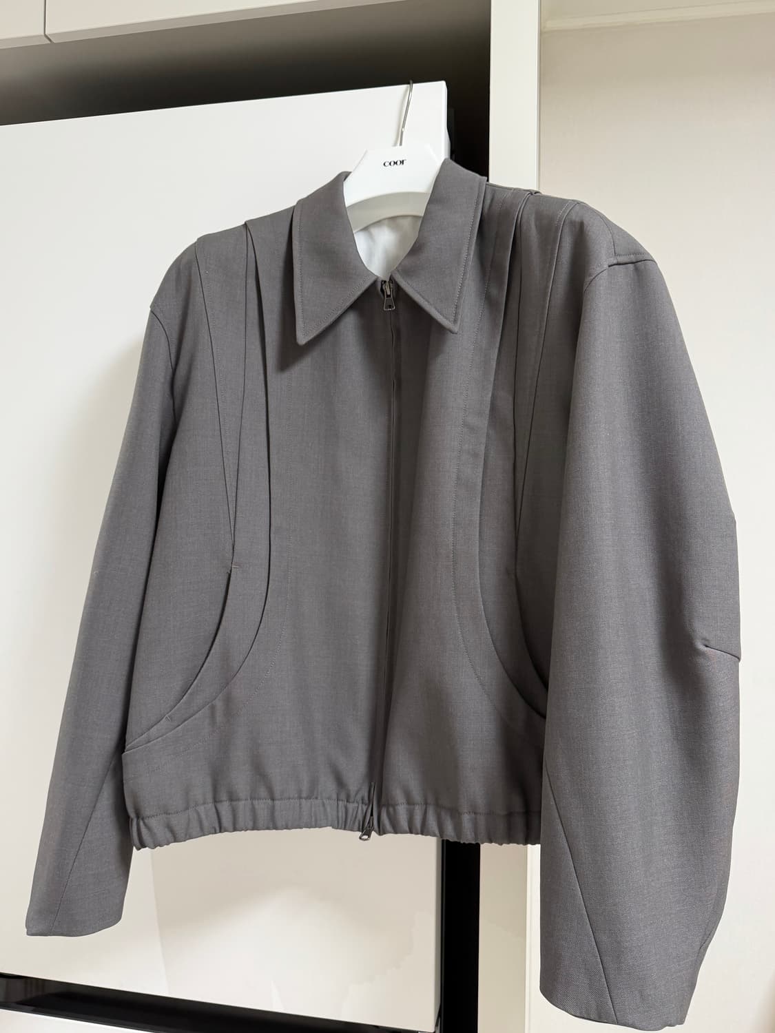 쿠어 COOR 울 블루종 자켓 회색 L 상품이미지1