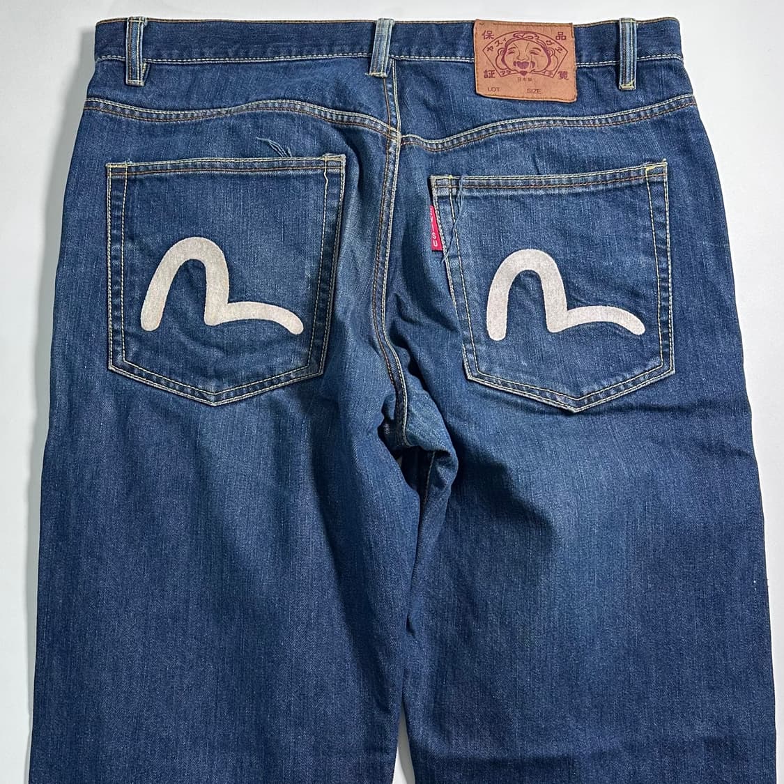 에비수 백 페인팅 데님 팬츠 상품이미지5