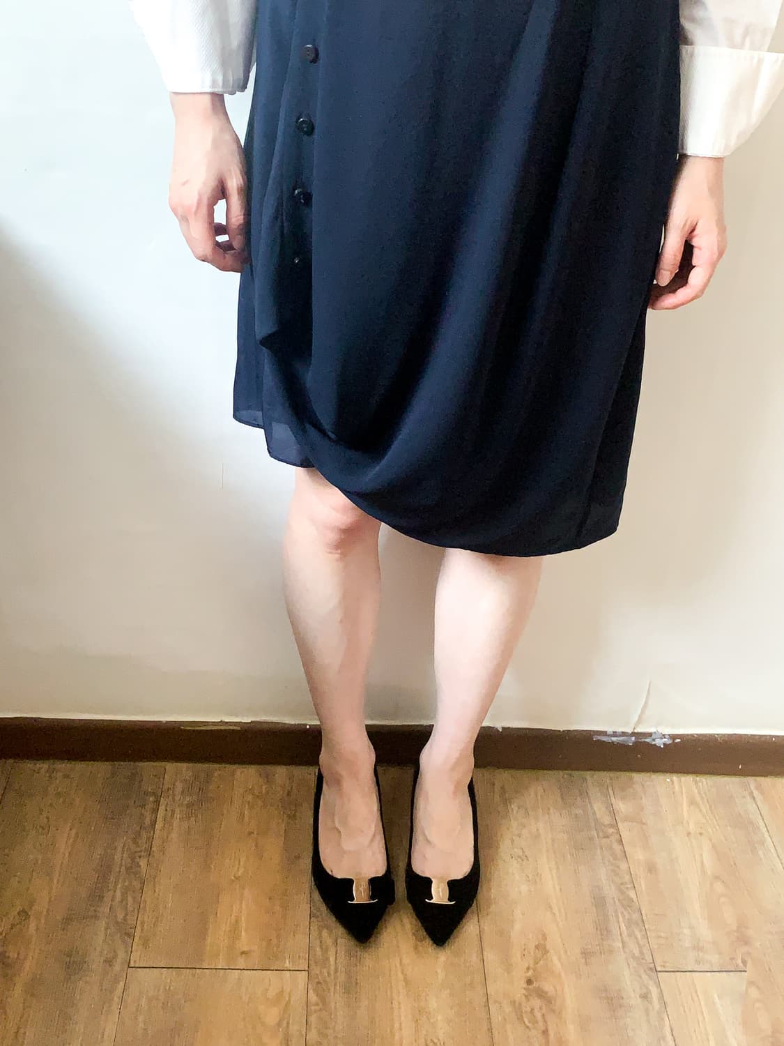 KUHO 구호 실크 레이어드 드레이프 슬립 원피스 상품이미지8