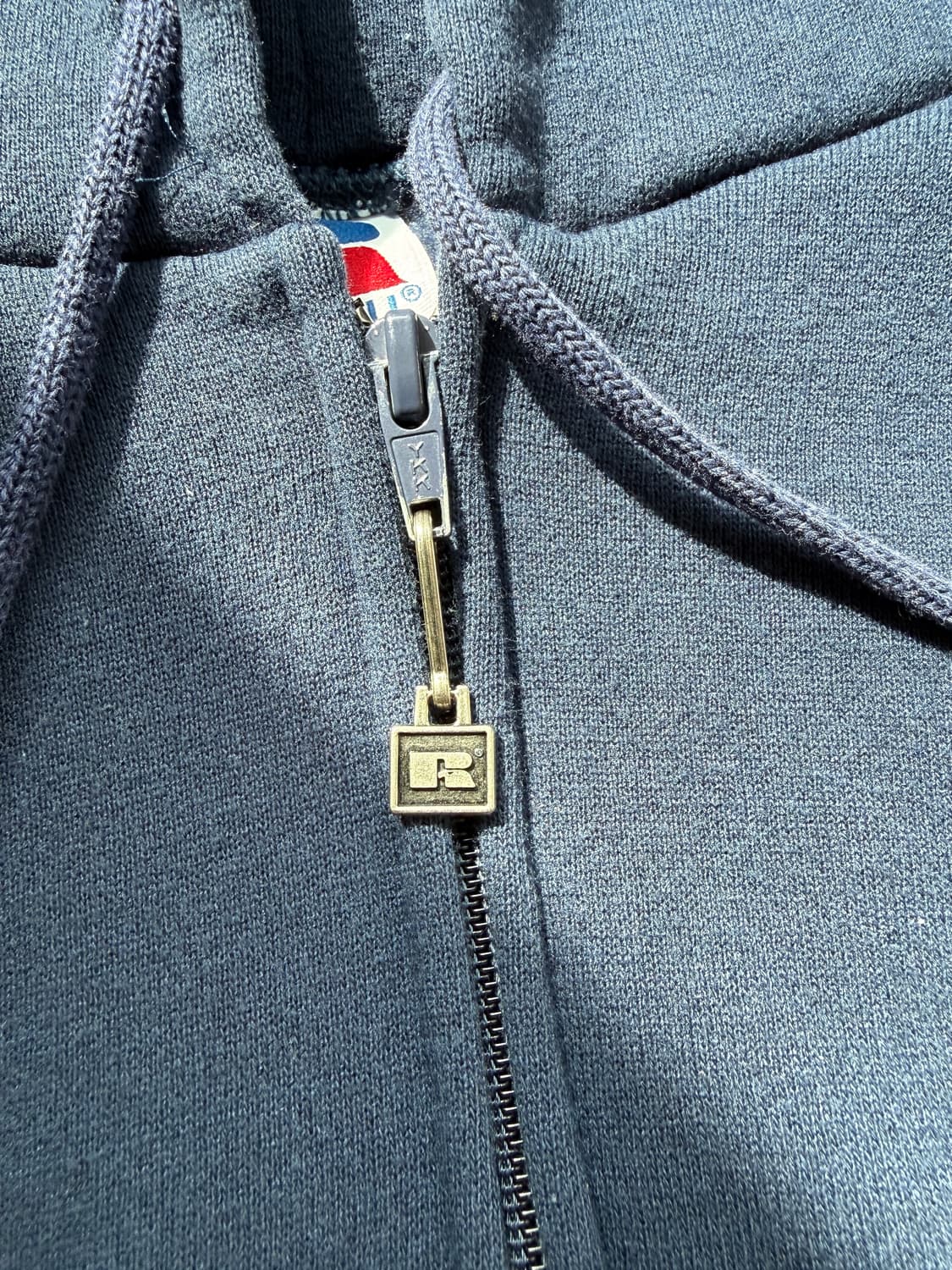 90s USA 러셀 애슬레틱 후드집업 네이비 상품이미지2