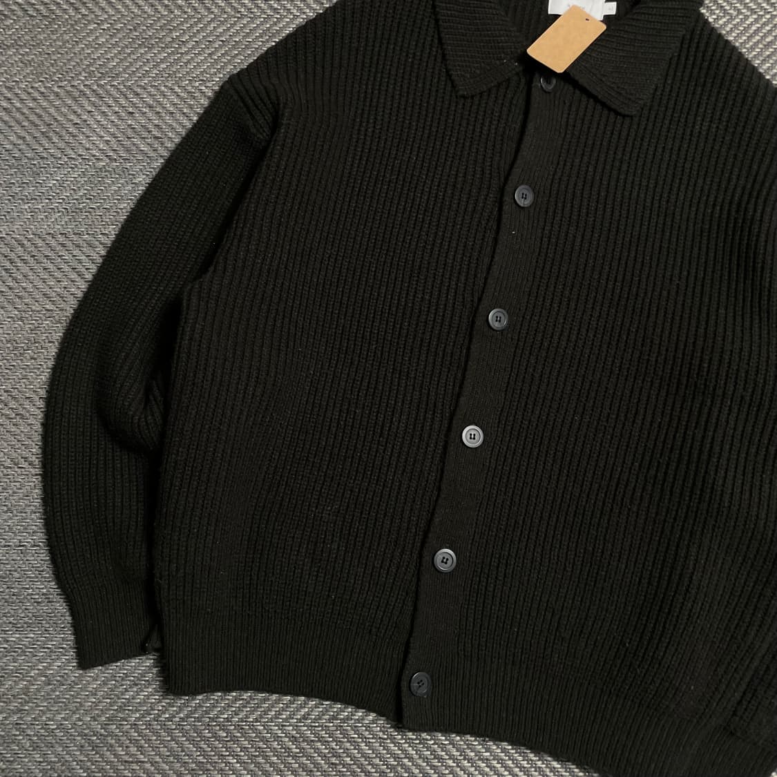 빈티지 미니멀 하이넥 카라 니트 가디건o 5210 상품이미지3