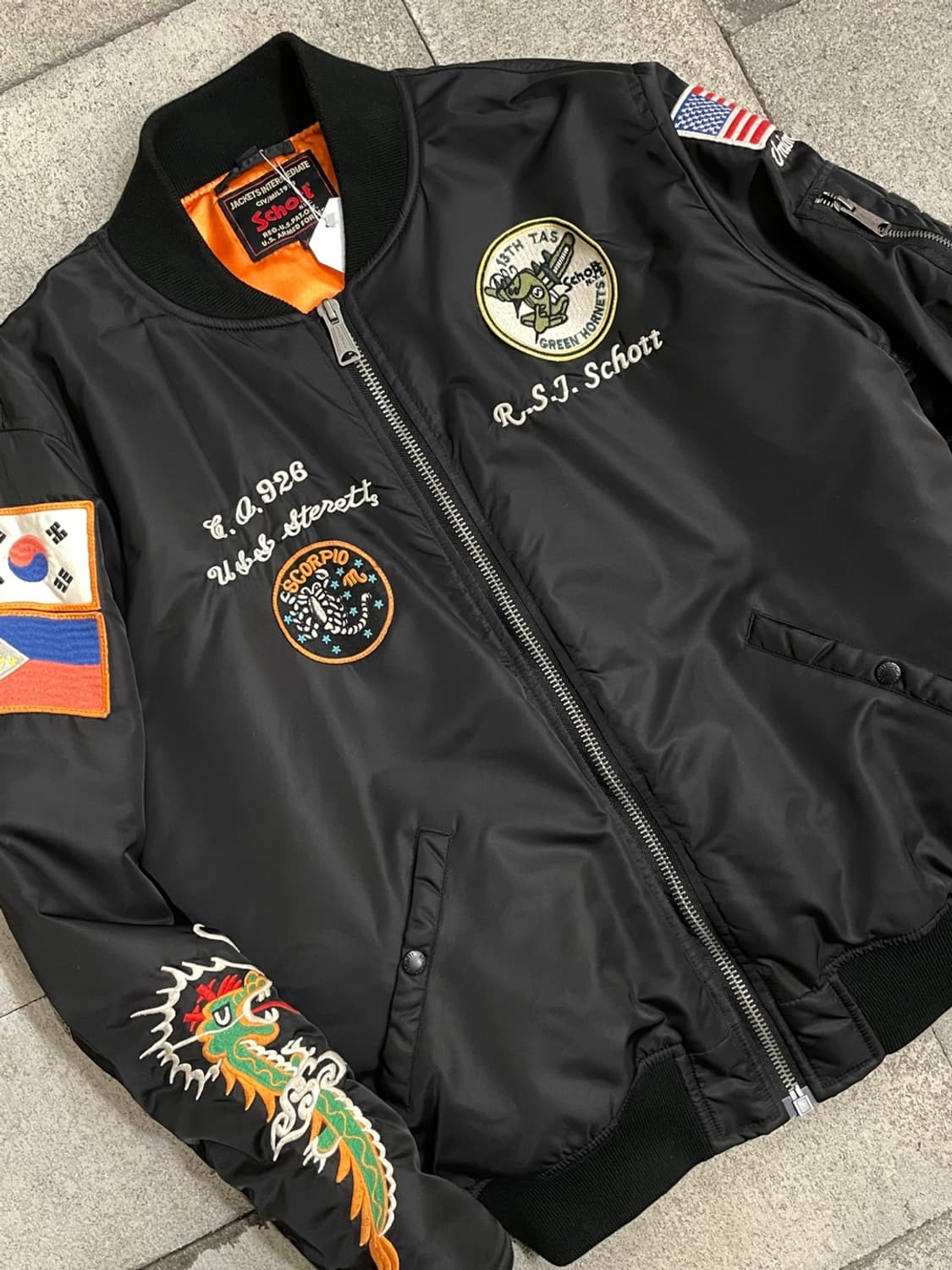 쇼트 웨스트 퍼시픽 수베니어 Ma-1 봄버 자켓 상품이미지4