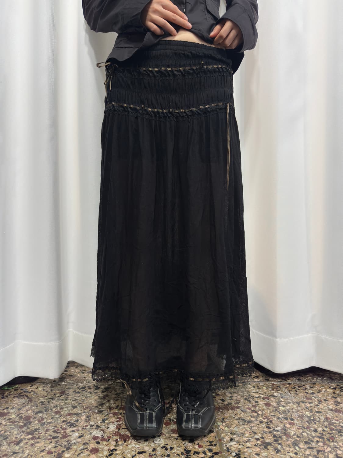 design seethrough skirt 상품이미지2
