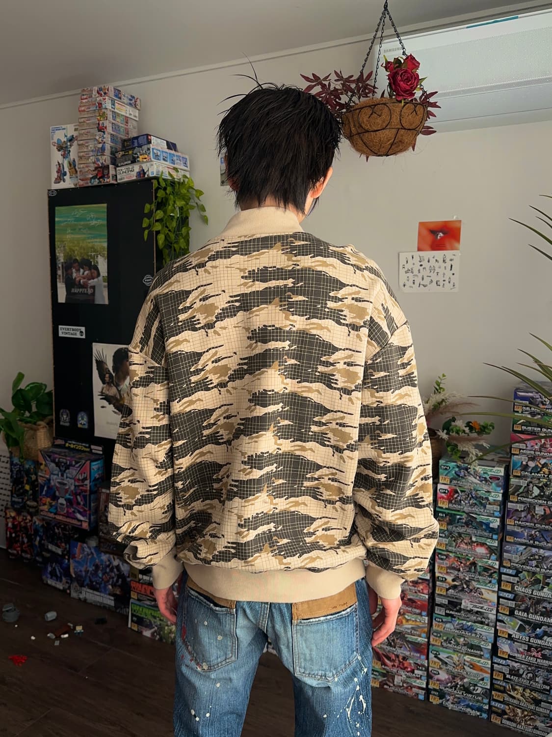 Ringspun 카모 그래프 체크 져지 집업 상품이미지7