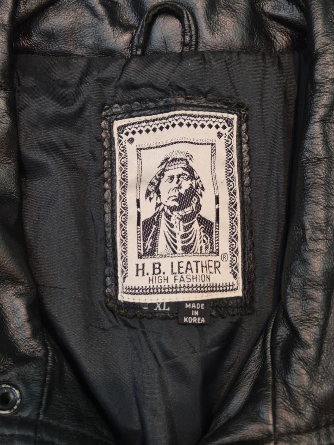 H.B. LEATHER 블랙 양가죽 자켓 XL 상품이미지5