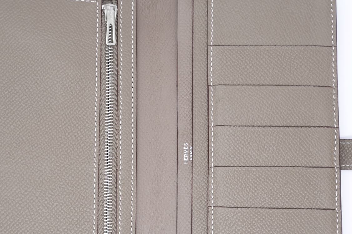 에르메스 베안 소플렛 에토프 그레이 컬러 앱송 은장 장지갑 T각인 상품이미지5