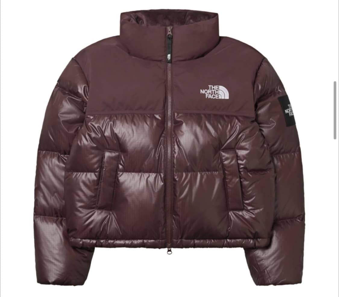 노스페이스 눕시 숏패딩 코코아 브라운 상품이미지1