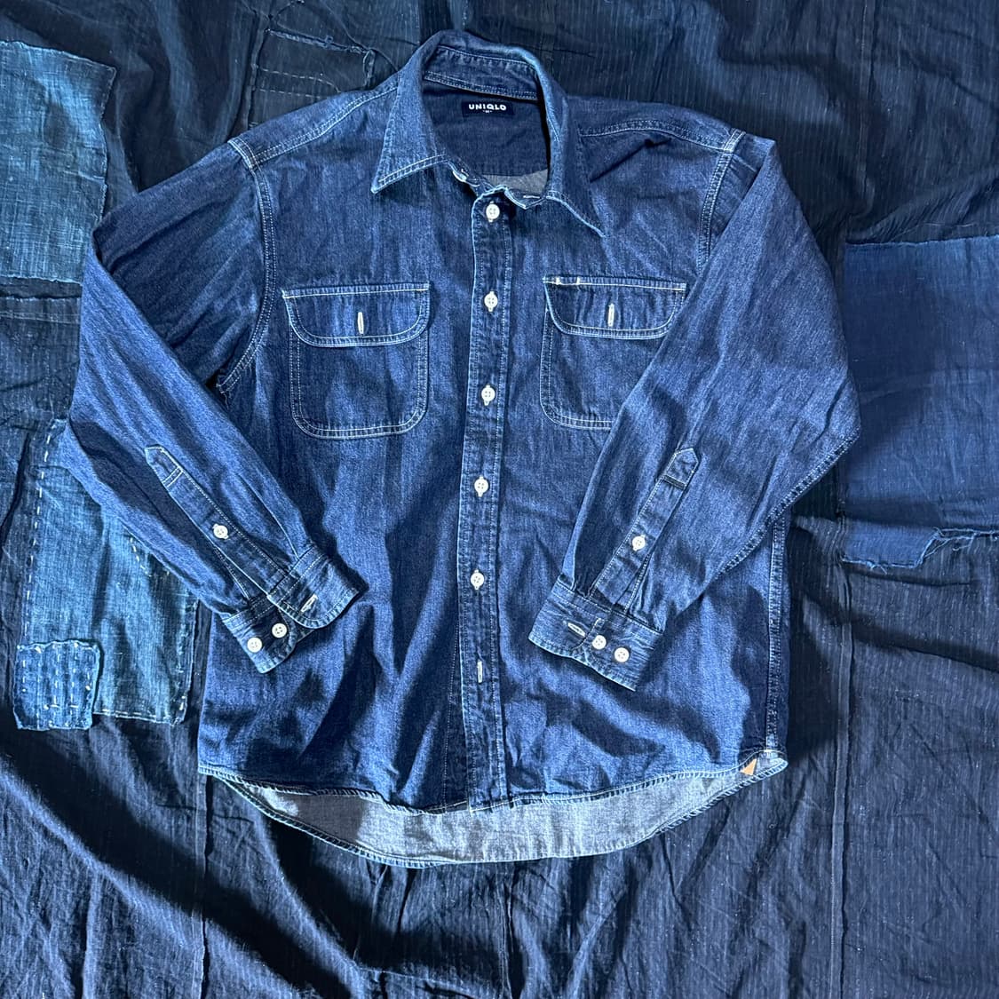 유니클로 재팬 데님 워크셔츠 M 상품이미지1